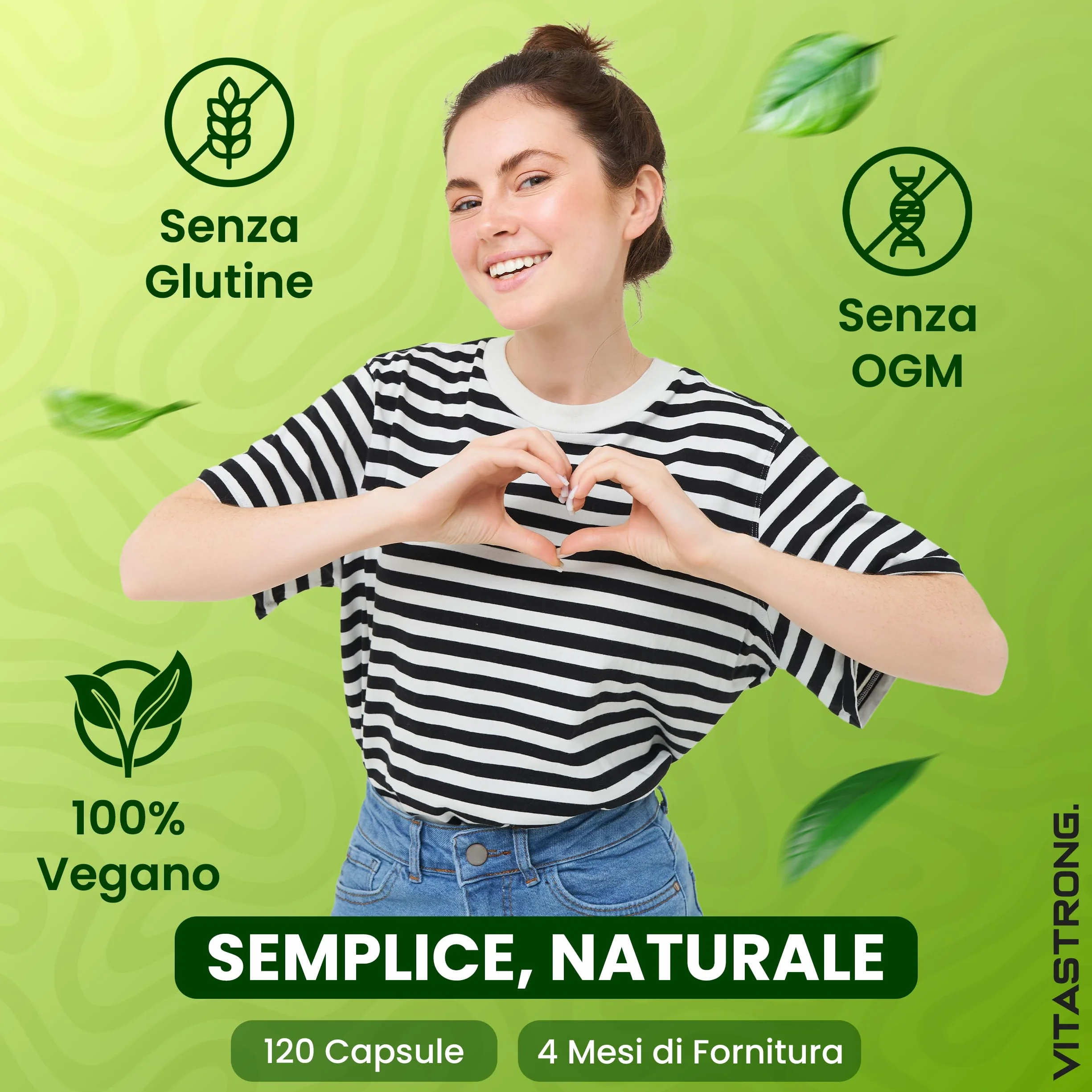 Coenzima Q10 200mg Alto Dosaggio, 1 Capsula al Giorno per 4 Mesi, 120 Capsule CoQ10 200mg Ognuna, Q10 Coenzima Premium Quality, Senza Glutine né OGM, Integratore Made in Italy Certificato