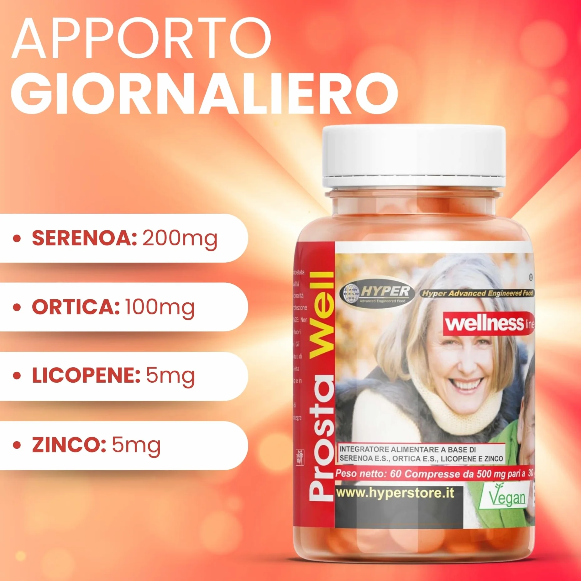 Integratore Prostata Serenoa Repens Saw Palmetto Ortica Licopene 60 Compresse