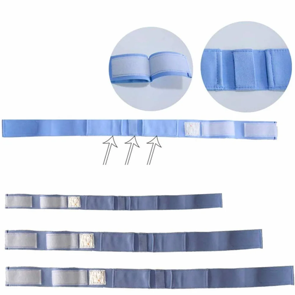 Dispositivo di Fissaggio del catetere Cintura per dialisi Addominale, Cintura Regolabile Forniture peritoneali, Fascia per Tubo di drenaggio peritoneale, Blu L 85cm-115cm
