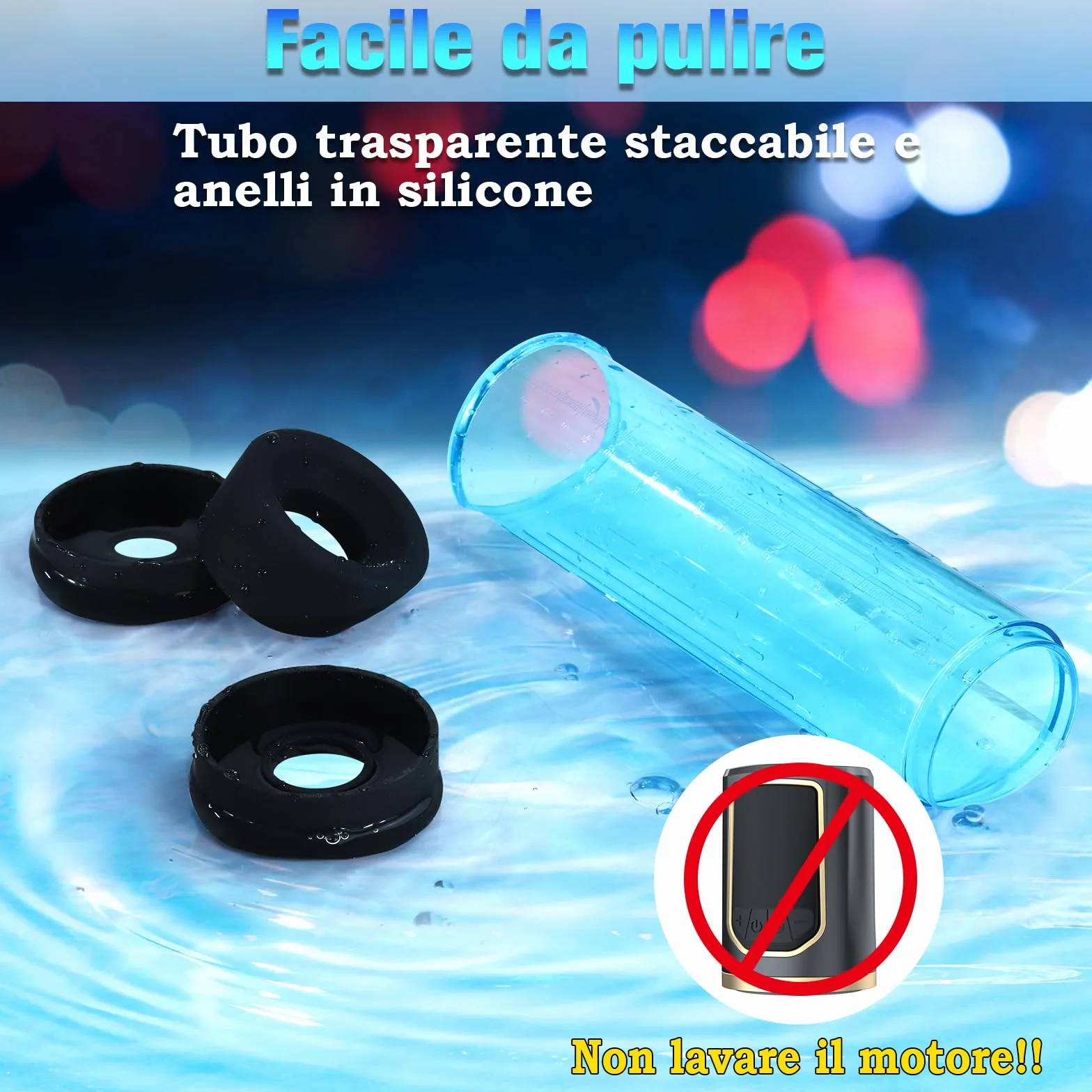 Ingrandimento Elettrica Pompa per Pene - Sex Toys Uomo con 8+8 Modalità di Aspirazione Masturbtore per Uomini Vacuum Device