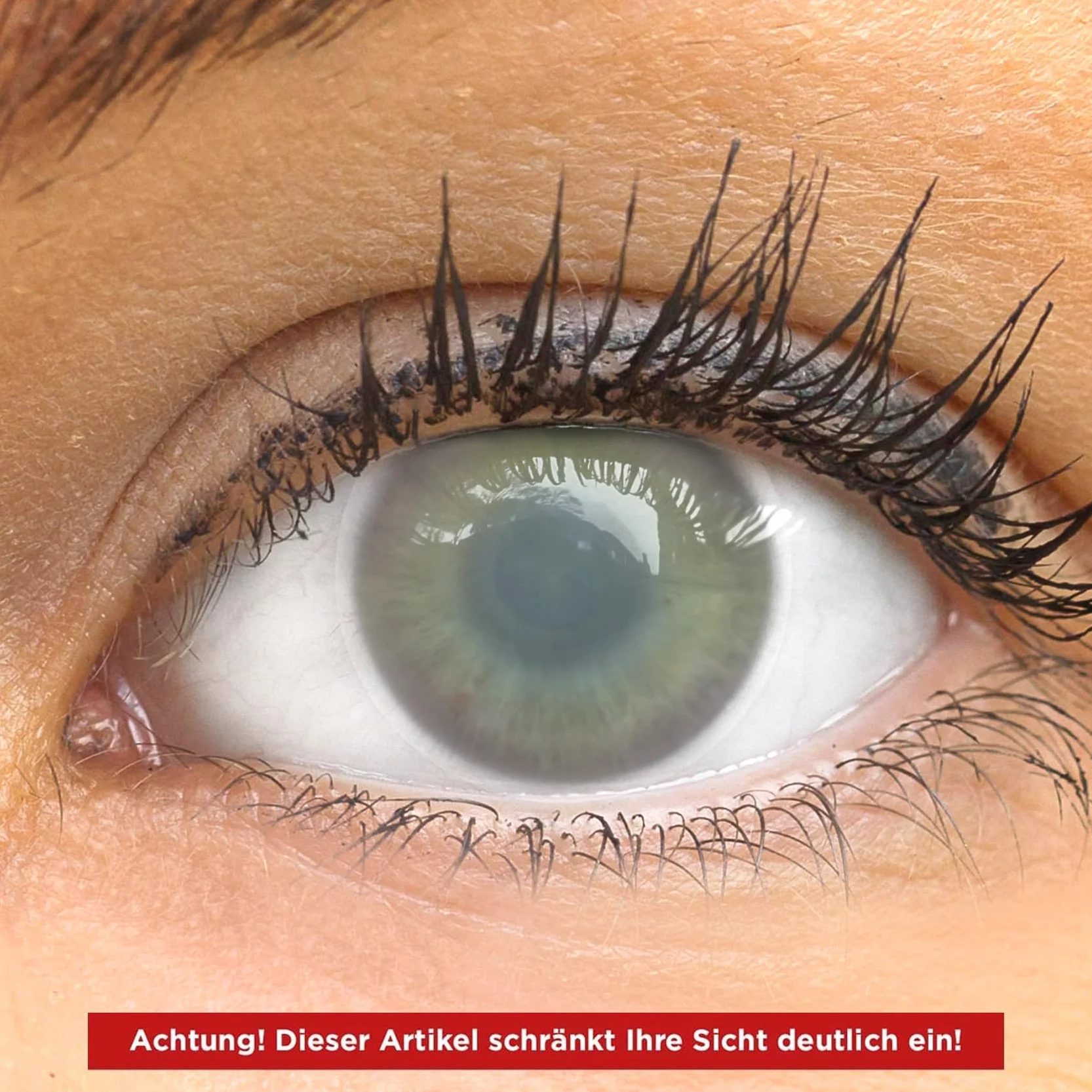 Meralens Lenti a Contatto Colorate grigio Blind White 1 Anno 1 Coppia (2 pezzi) senza correzione