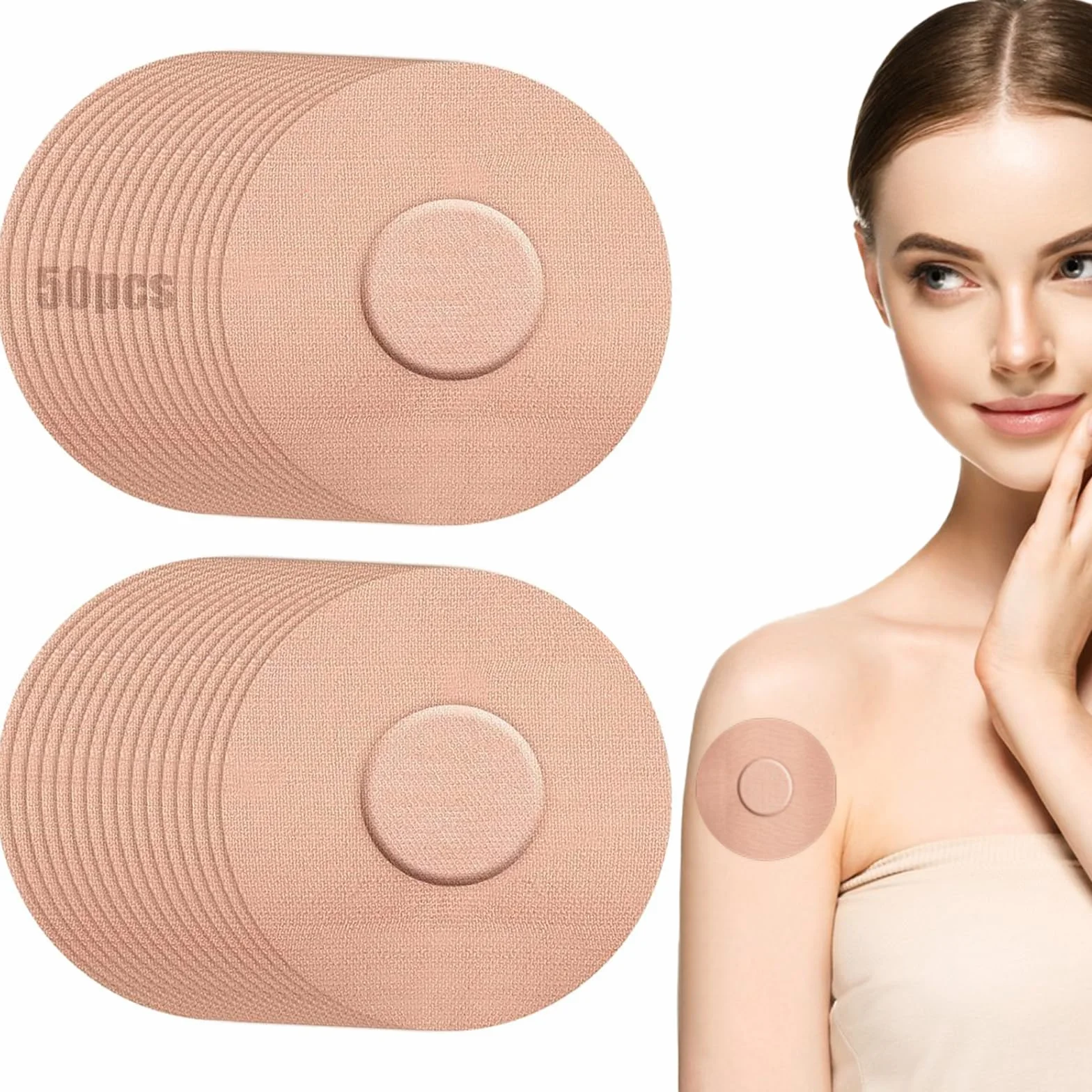 50 Pezzi Cerotti Impermeabili per Freestyle Libre 1, 2 e 3 Sensore, Toppe Adesive per Sensore Libre, Patch per Sensore Freestyle per Attività Sportive