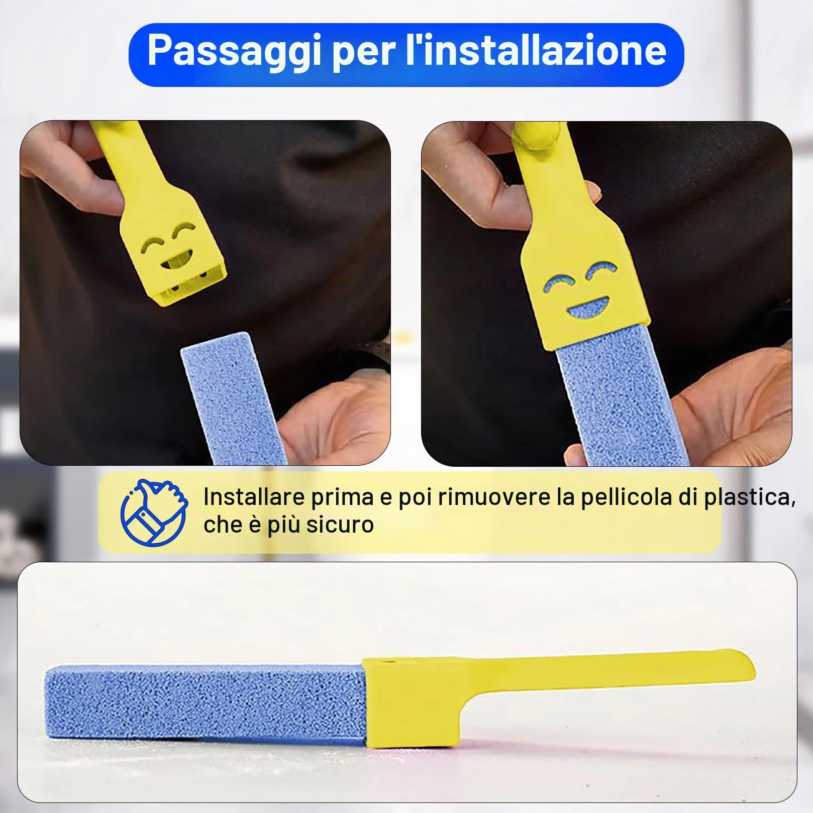 10 Pz Pietra Pomice per WC, Blocco Pietra Pulente Spazzole Bastone Naturale, Cleaning Block WC con 2 Maniglie per Pulizia di Piscine Bagno Cucina e Pumice Stone Cura dei Piedi
