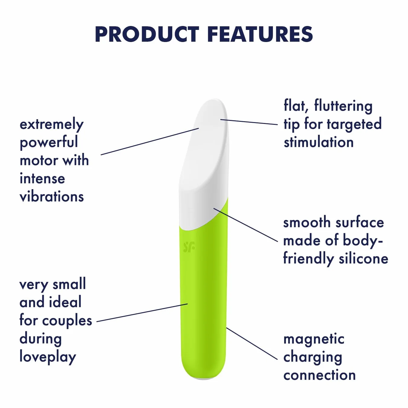 Satisfyer Ultra Power Bullet 7 Mini Dildo Vibratore | Impermeabile (IPX7) | Sex Toys Femminile ricaricabile | Silicone di Grado medico | Sex Toy per Donne e Coppie | Stimolazione Clitoridea