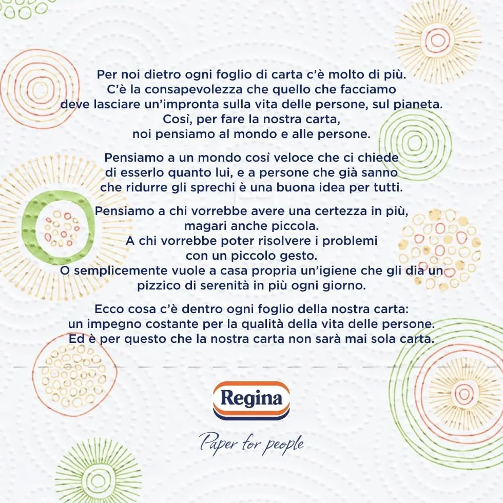 Regina Wish Carta Cucina 24 Rotoli 135 Strappi FSC Fogli a misura di mano