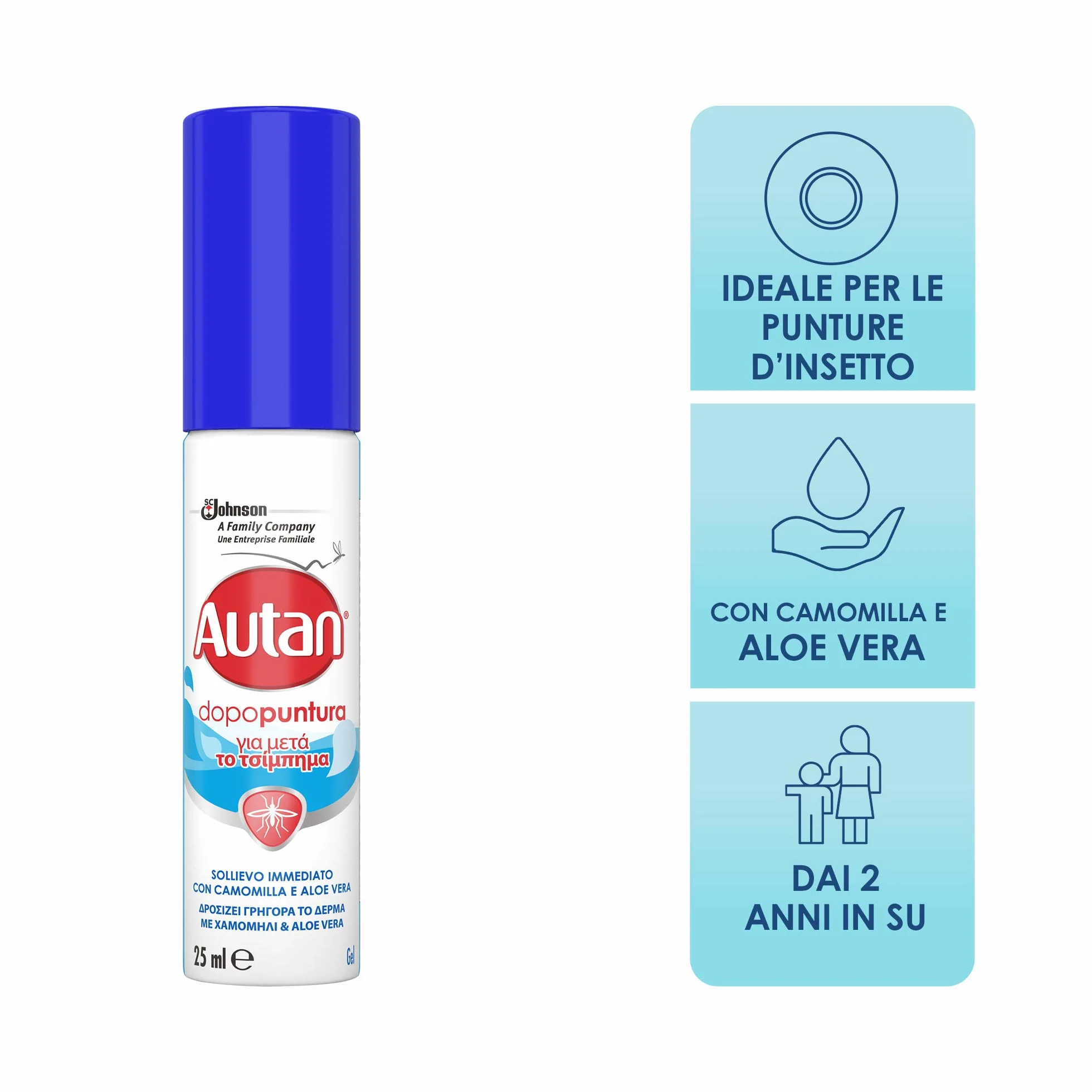 Autan Dopopuntura Insetto Repellente Antizanzare Lozione Aloe Vera Camomilla 25 ml