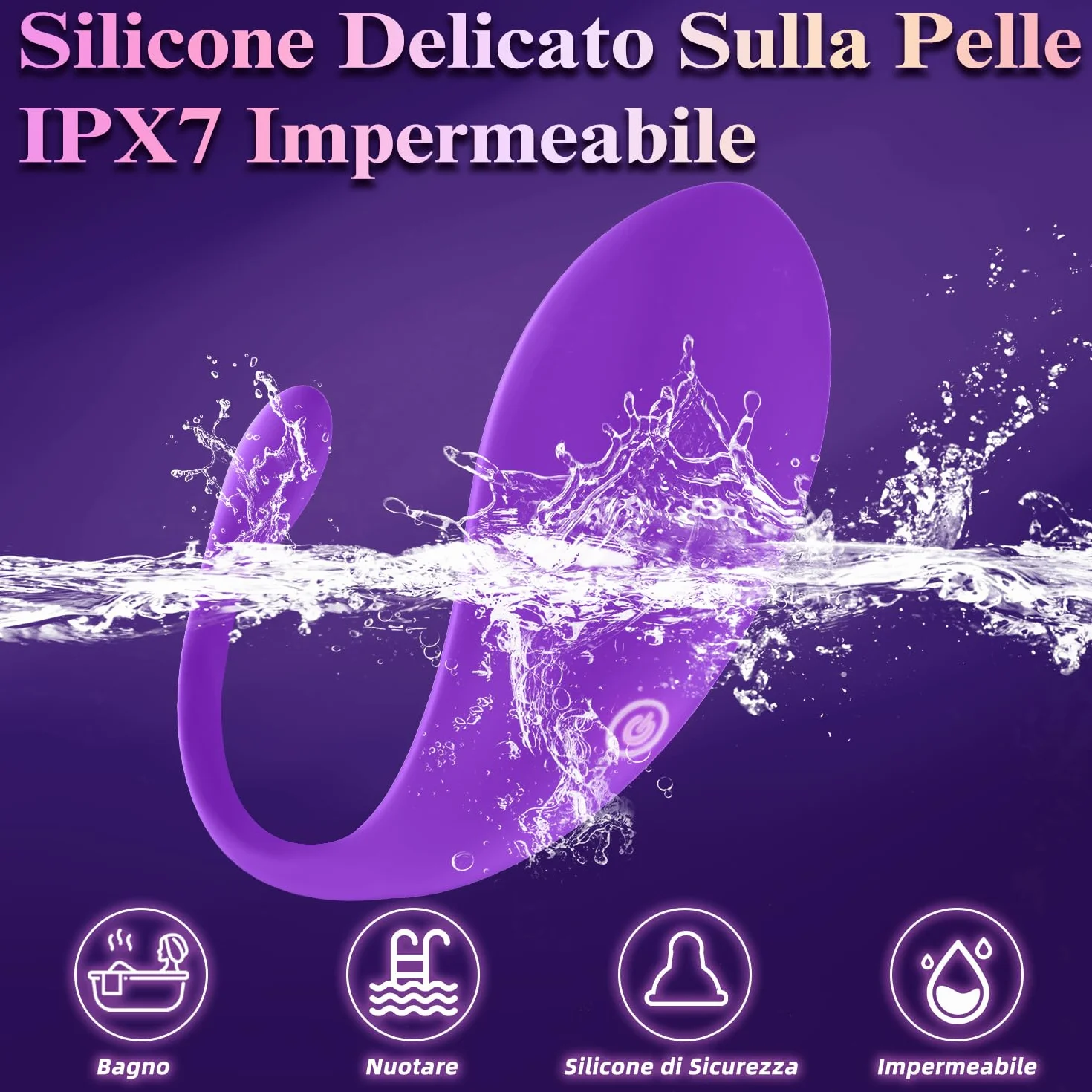 Vibratoreper Donna Professionale Ovetto Vibrante Donna Telecomando con App 9 Modalità Sexytoysys Coppia Vibratore per Vibratore Clitoride Wireless Sex Toys toys Sessuali per Sex Toy (Viola)
