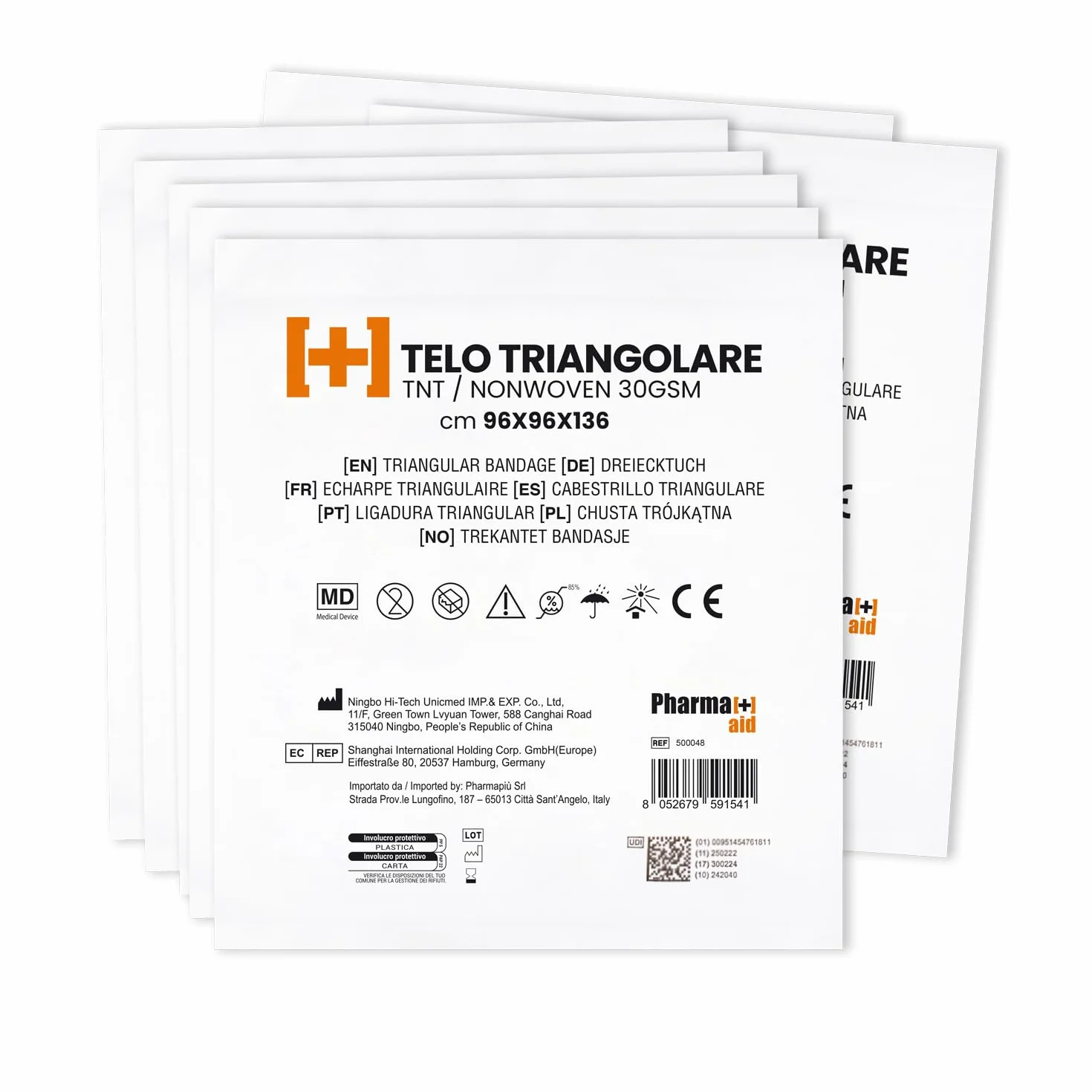 MONOUSO Telo Triangolare 96x96x136 cm 10 PZ TNT Medico