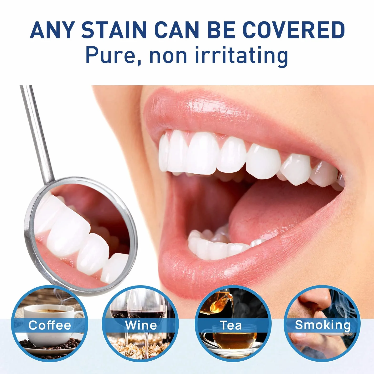 Gel Sbiancante per Denti 2 Pezzi, Vernice Sbiancante Istantaneo per Denti Sensibili, Rimuove Macchie Dentali