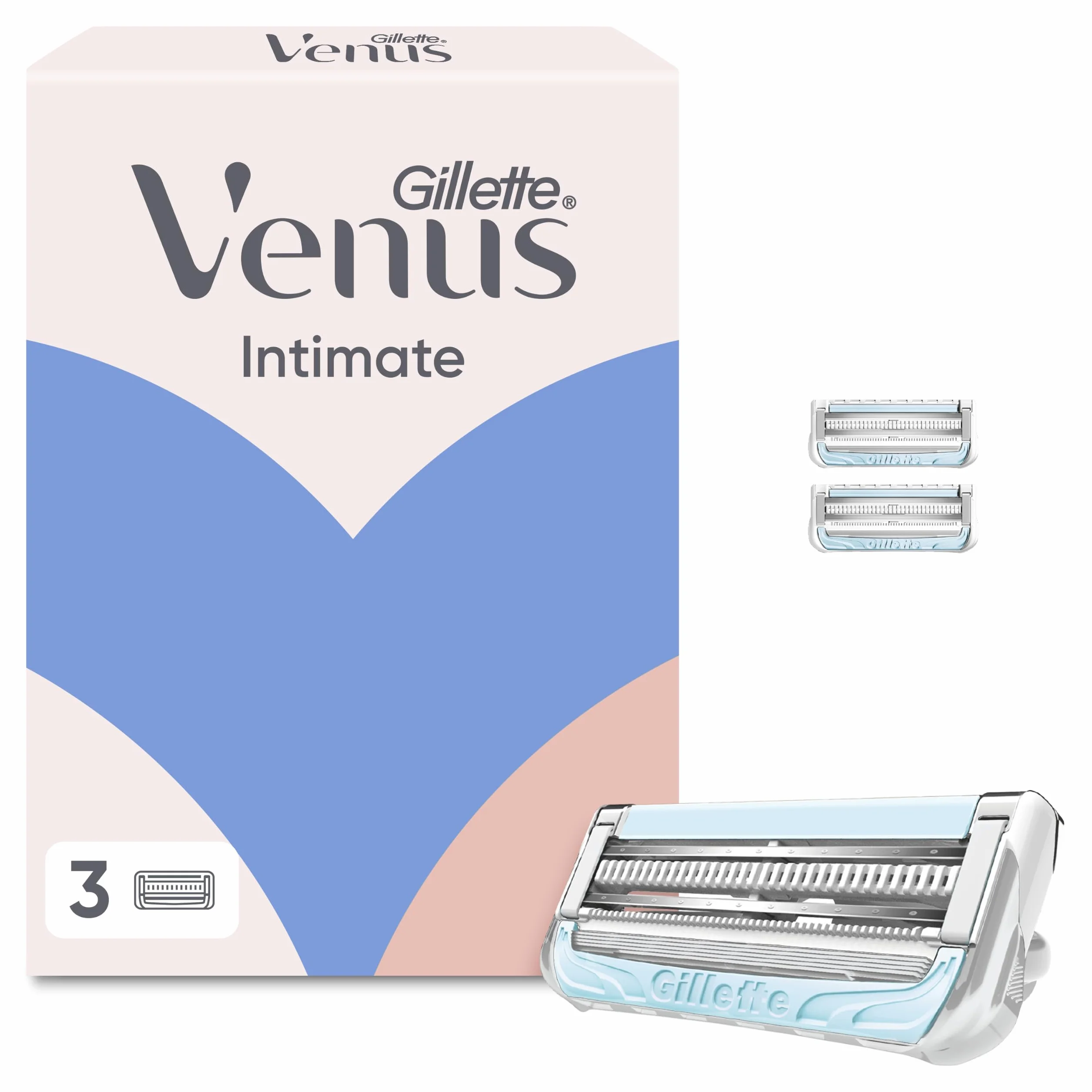 Gillette Venus lamette ricambio zona intima 3 pezzi