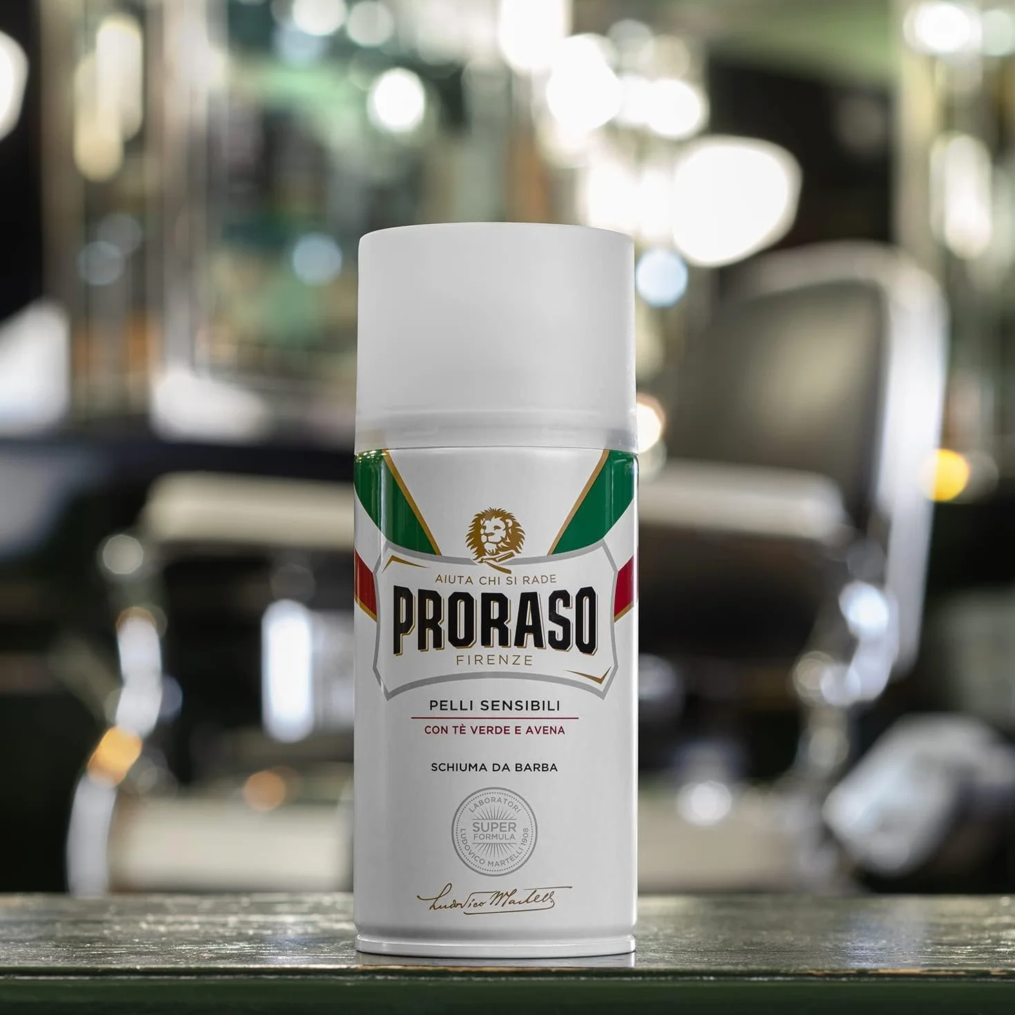 Proraso Schiuma da Barba Pelli Sensibili 4 x 300ml Anti Irritazione con Avena e Tè Verde