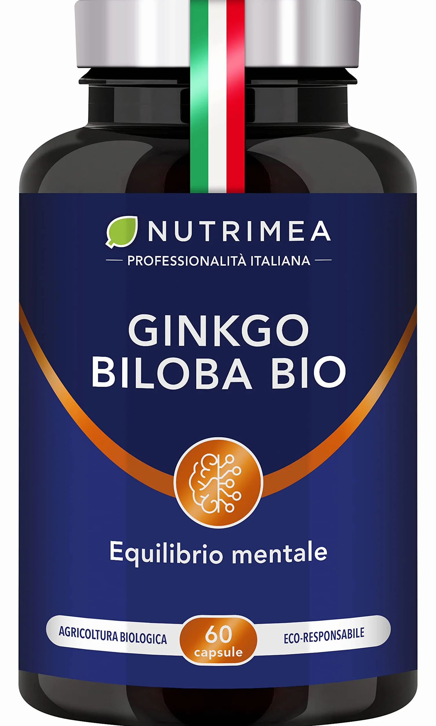 Ginkgo Biloba Biologico | Integratore per Memoria e Concentrazione | Aumenta le Prestazioni Cerebrali | Con Salvia Biologica