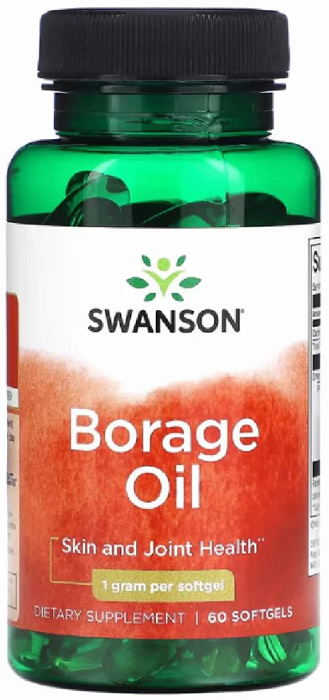 Swanson Borage Oil 1000 mg 60 softgels skin joint support