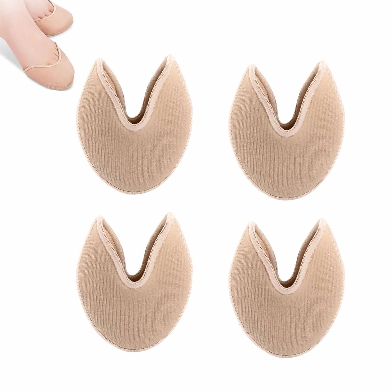 2 Paia Proteggi Dita Piedi,Cuscinetti per Dita dei Piedi per Scarpe da Punta,Copri Punta in Tessuto per Scarpe,Cuscinetti Morbidi per Donne e Ragazze