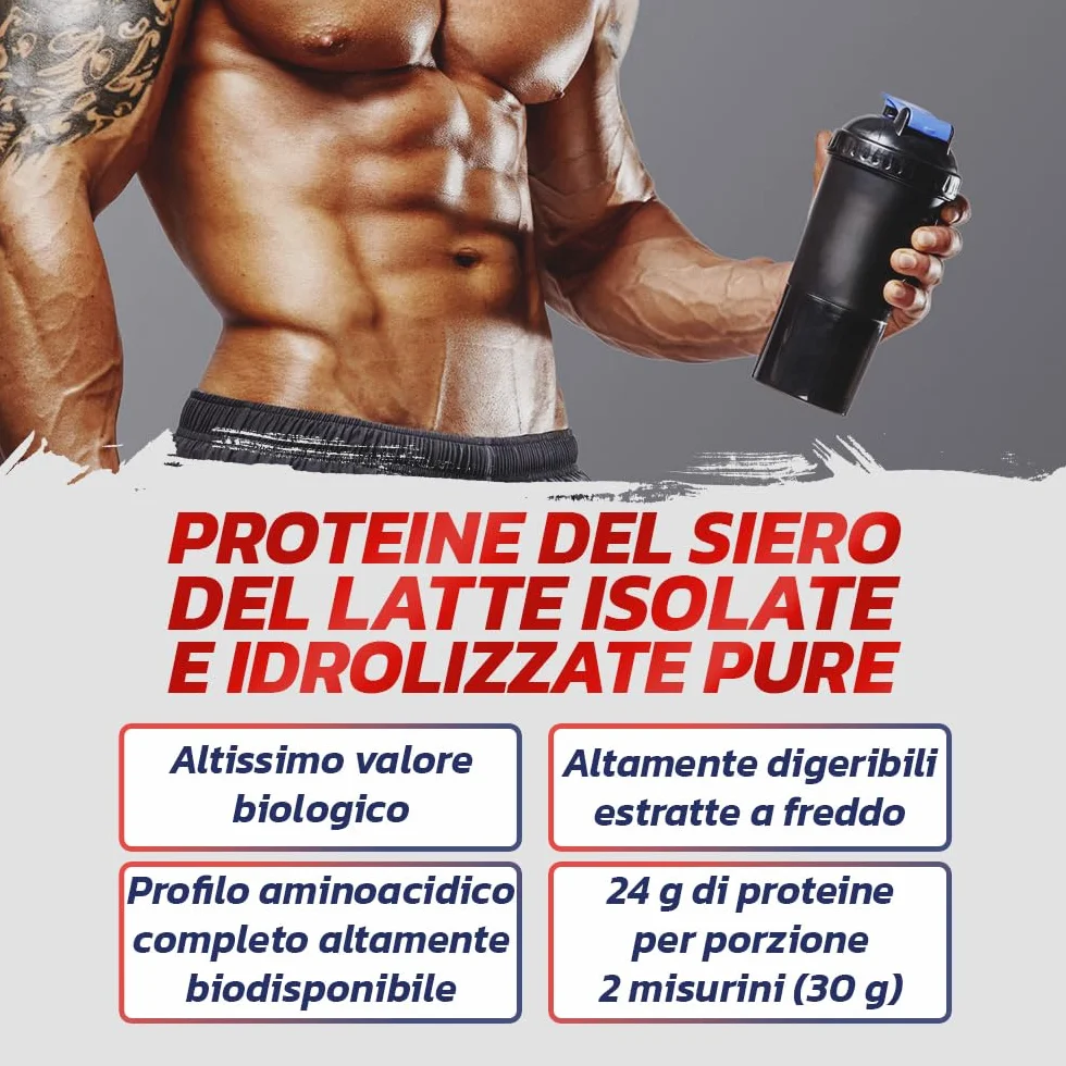 PROLABS Whey ISO Protein Powder Isolate Hydrolyzed Amino Acids Vitamin B6 2kg Chocolate