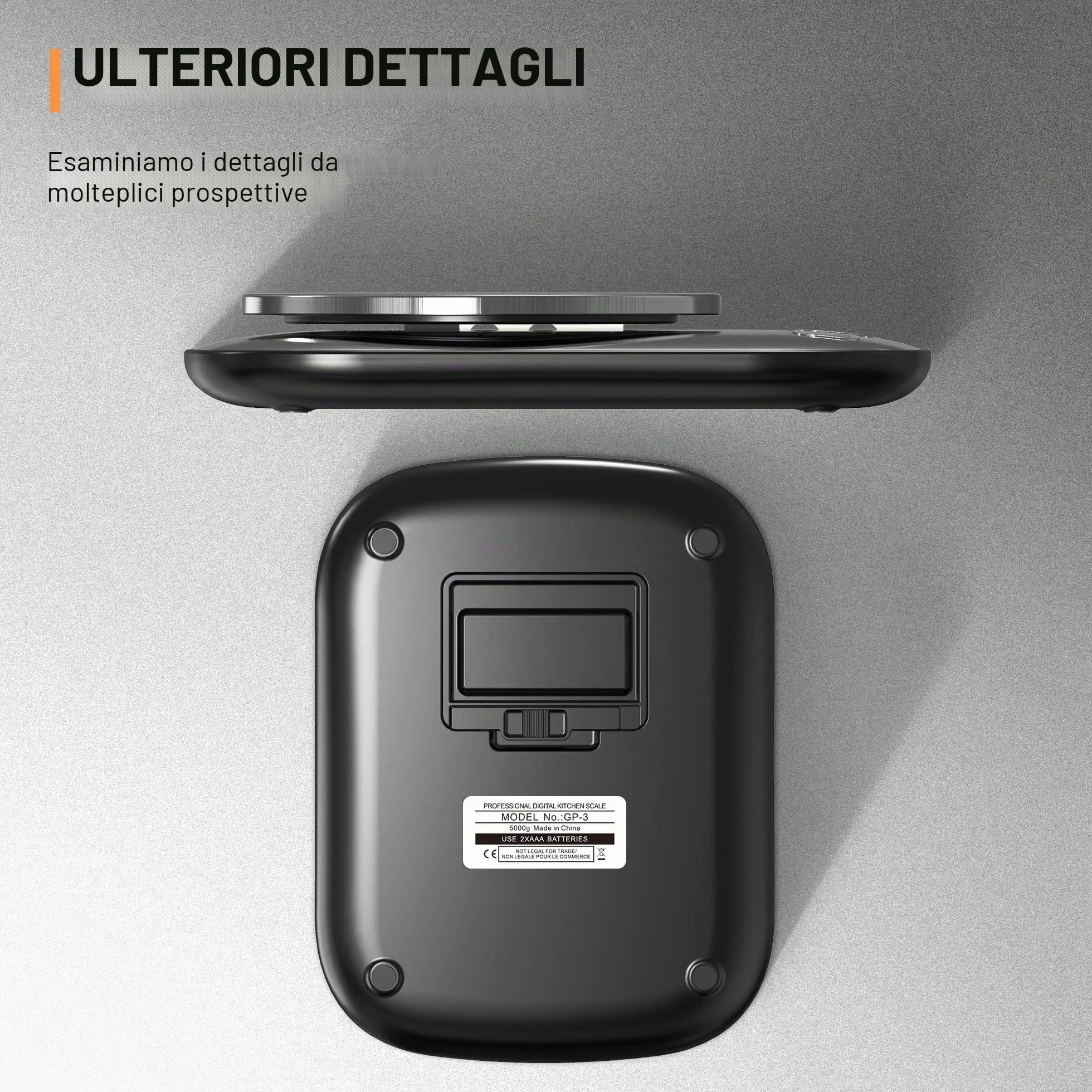Bilancia digitale da cucina IPX6 in acciaio inox professionale con ciotola per la perdita di peso