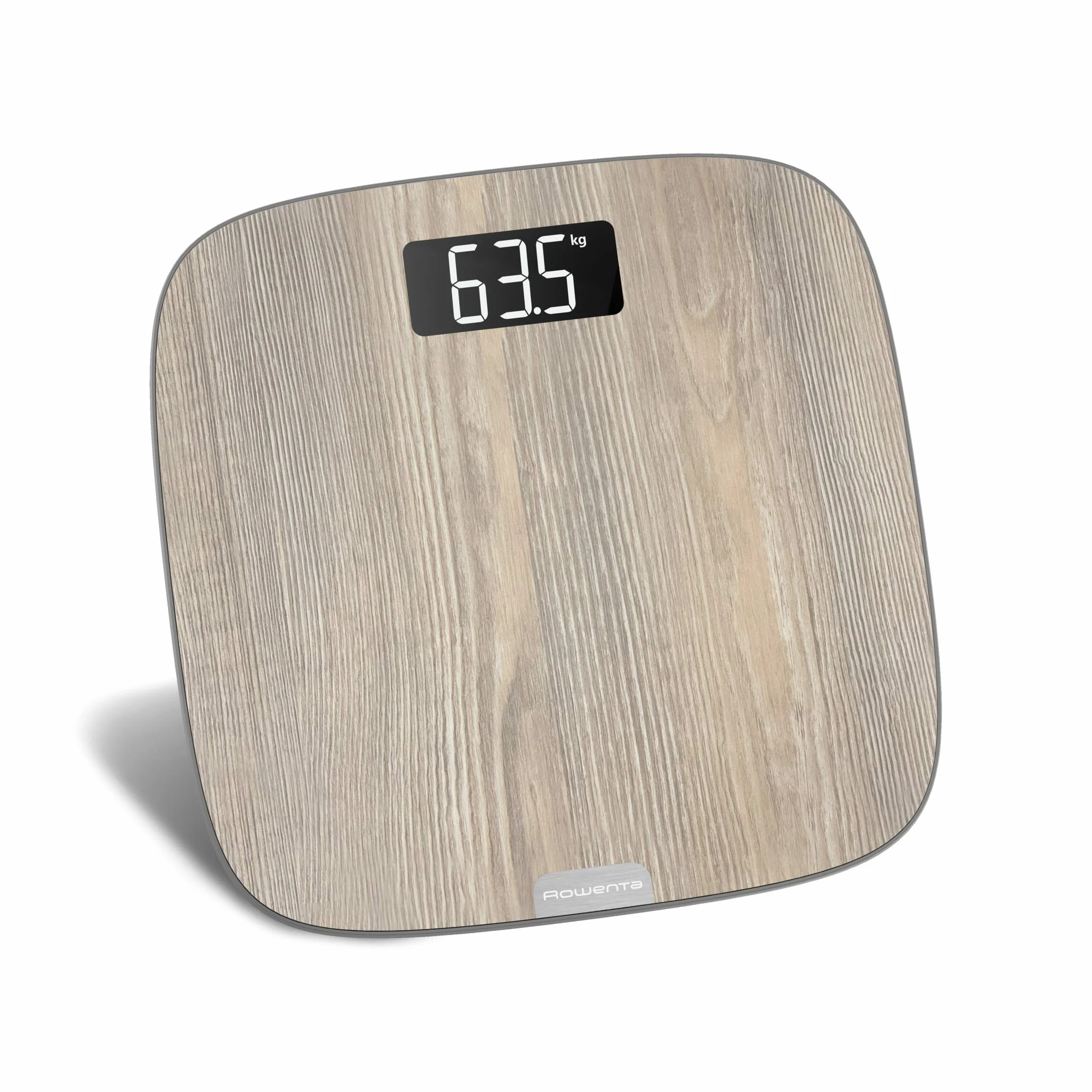 Rowenta BS1600 Origin Bilancia Pesapersone Digitale 31x31 cm 160kg Ultrasottile Effetto Legno