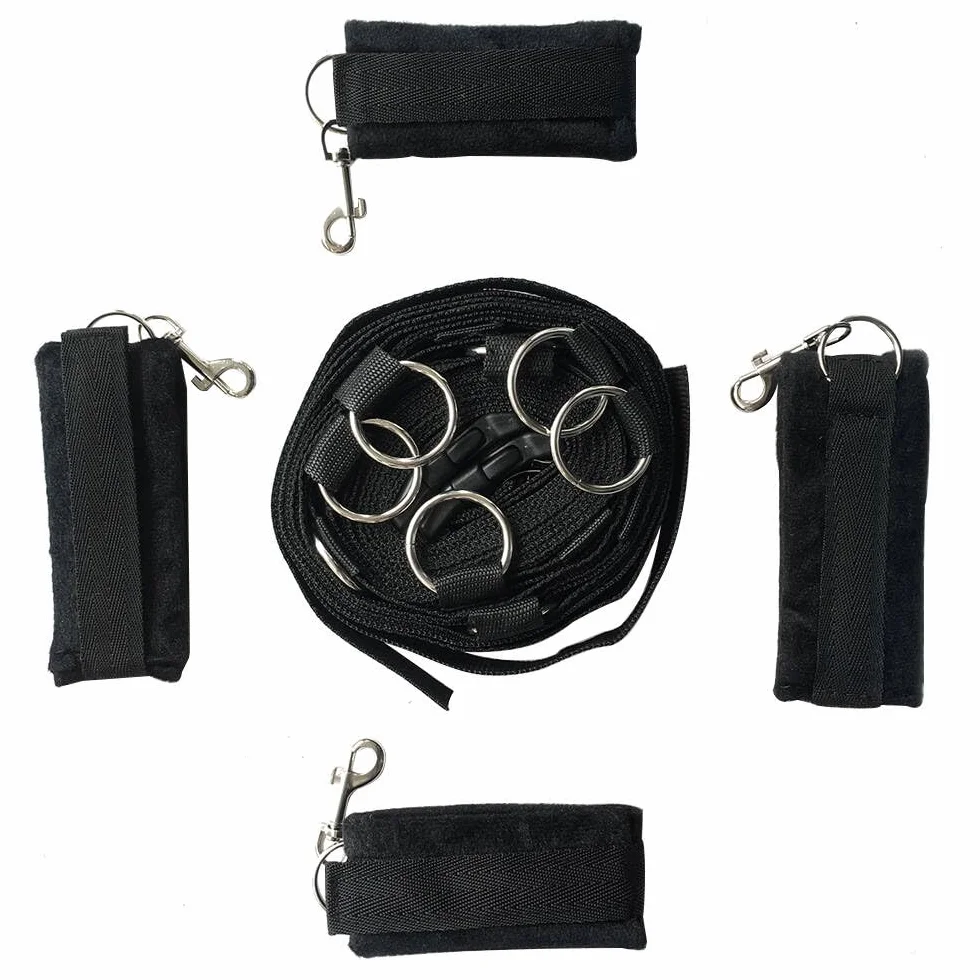 Cinghie regolabili in nylon nero per materassi, diverse opzioni di fibbie