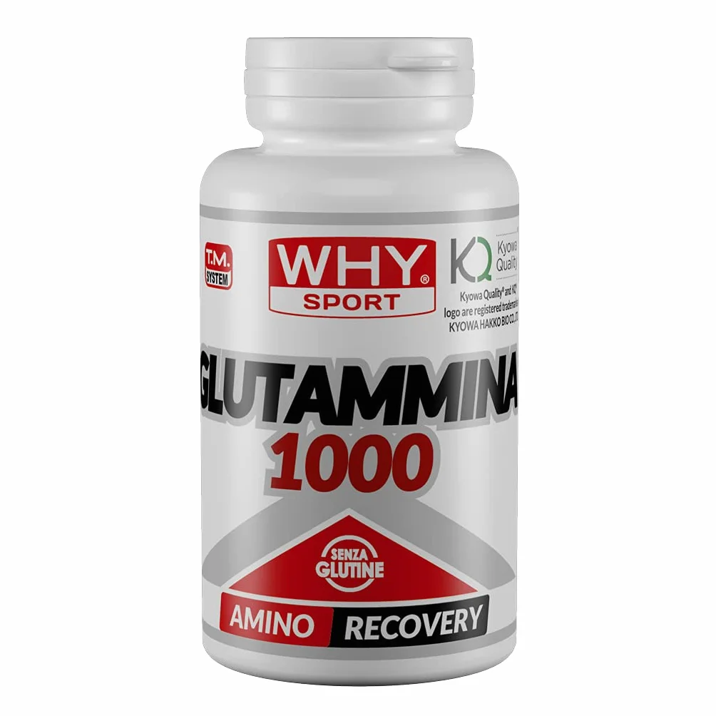 WHY SPORT GLUTAMMINA 1000 – Amminoacidi - Integratore Alimentare a Base di L-Glutammina – 100 Compresse
