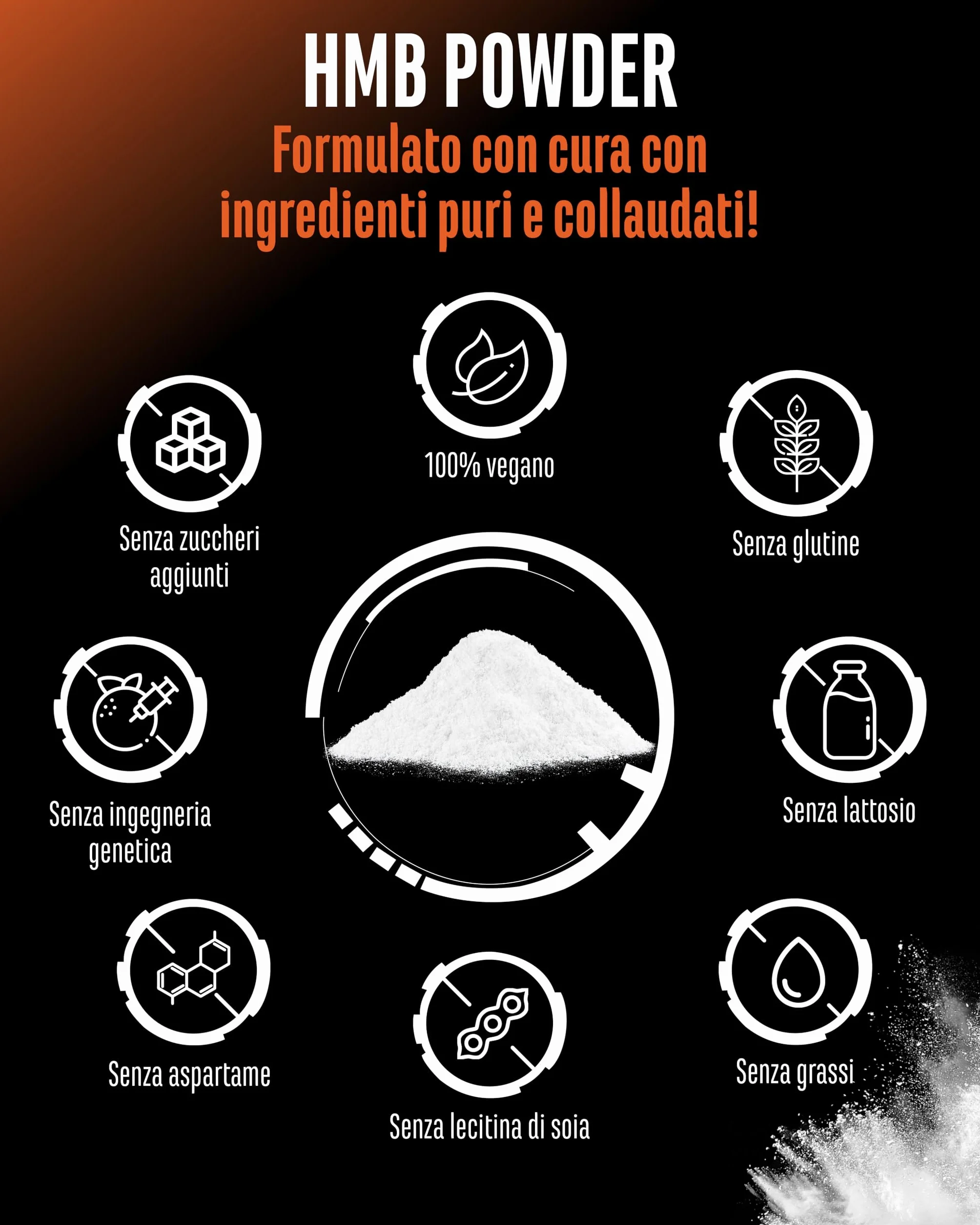 HMB in Polvere 500 g - Calcio-HMB ad alta purezza - Beta-Idrossi-Beta-Metilbutirrato - 100 Porzioni - Senza additivi, Vegano