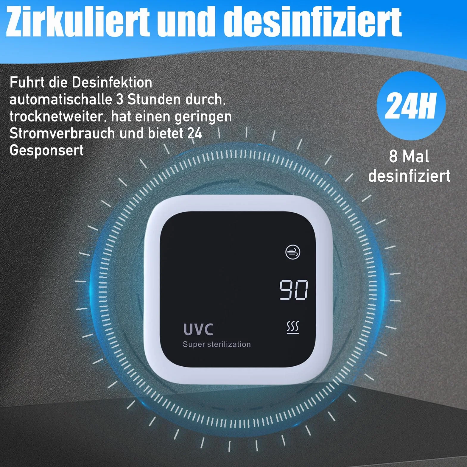 Spazzolino da denti, sterilizzatore, disinfettante, spazzolino da denti UV, disinfettante, 1000 mAh, portaspazzolino portatile, montato a parete, per proteggere la salute orale