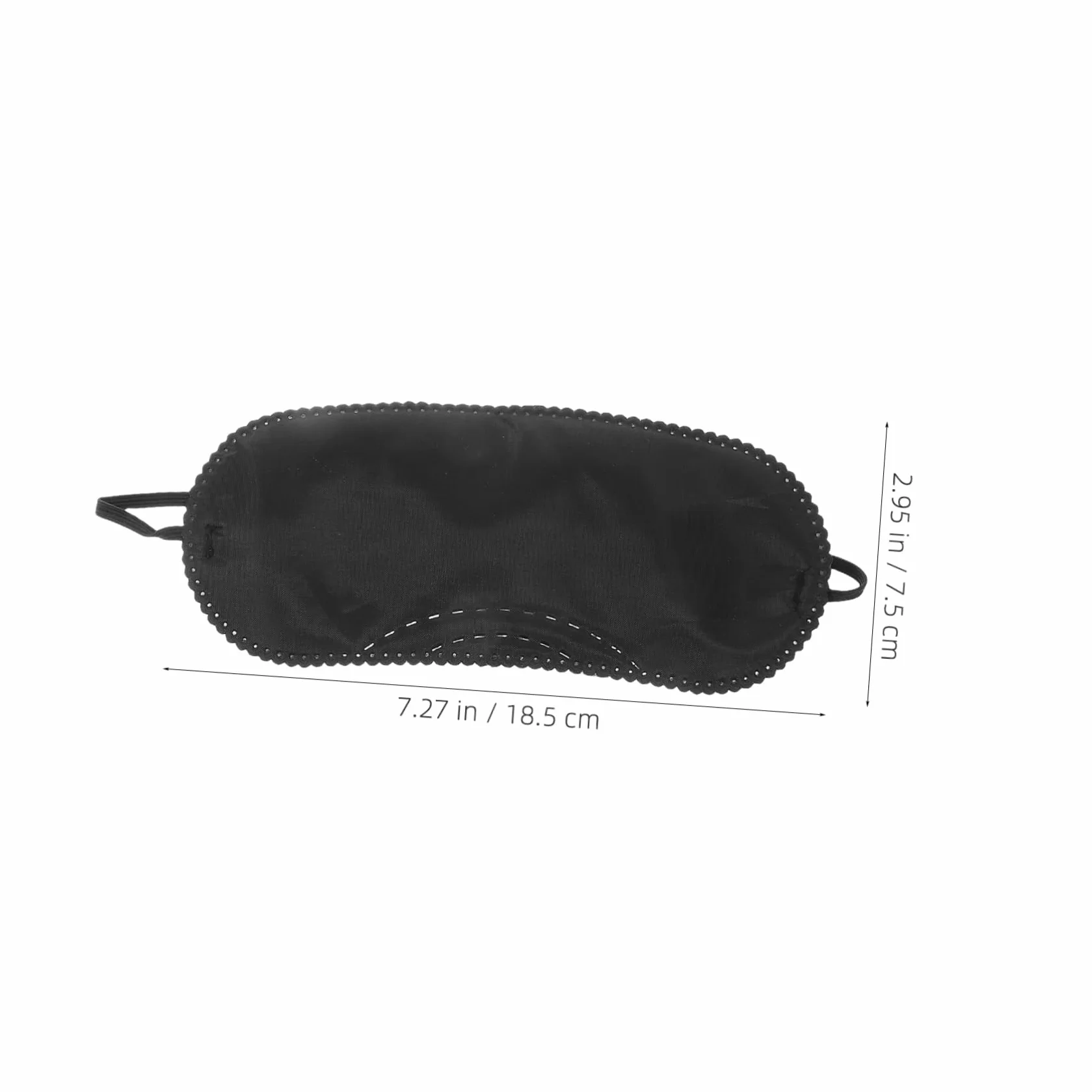 Maschera per Gli Occhi da Gioco in Tessuto Morbido Regolabile Nero 18.5x7.5cm 12 Pezzi