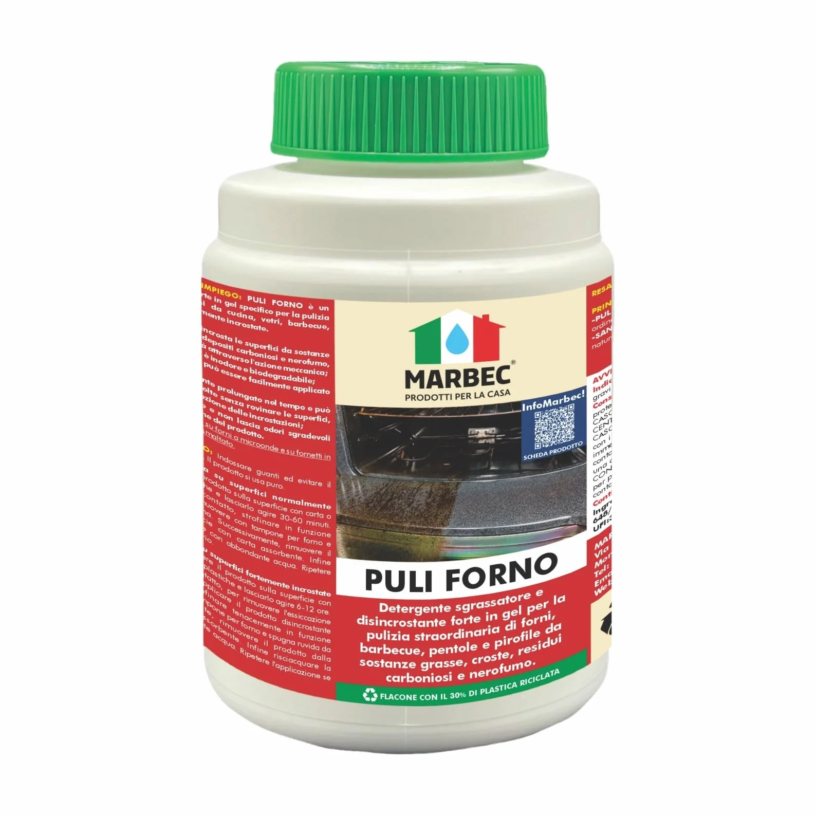 MARBEC PULI FORNO 1KG Pulitore gel forte per forni da cucina