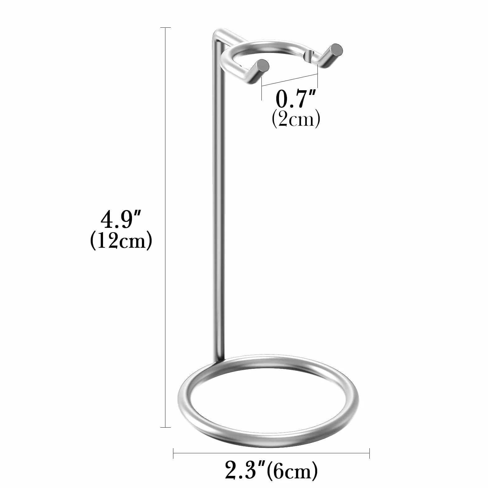 Linkidea Supporto per rasoio in acciaio inox, elegante supporto da viaggio per rasoio da uomo, compatibile con rasoi di sicurezza a manico lungo, Fusion 5, ProShield e serie NFL (argento/cromo lucido)