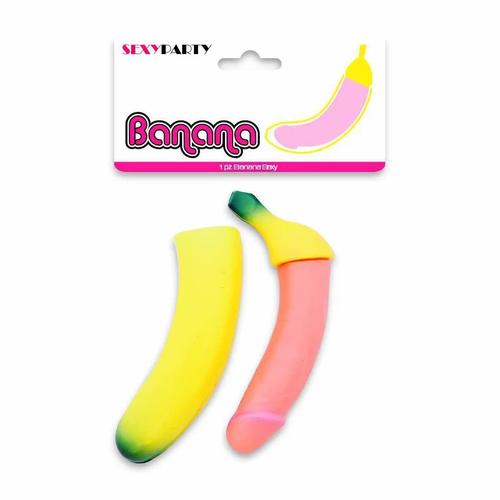 BANANA PISELLO SORPRESA SEXY ADDIO AL NUBILATO GADGET PER ADULTI SCHERZO FESTA