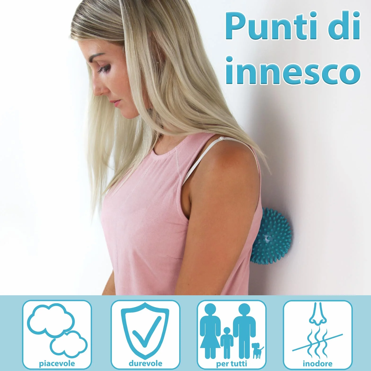 ALPIDEX Palline per massaggio set di 5 - lacrosse, peanut e trigger point | diverse durezze | e-book incluso