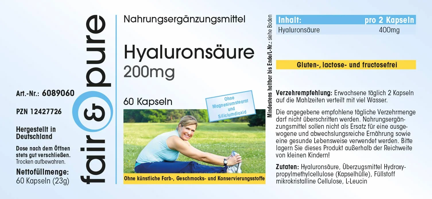 Fair & Pure Acido Ialuronico 200mg 60 Capsule Vegan