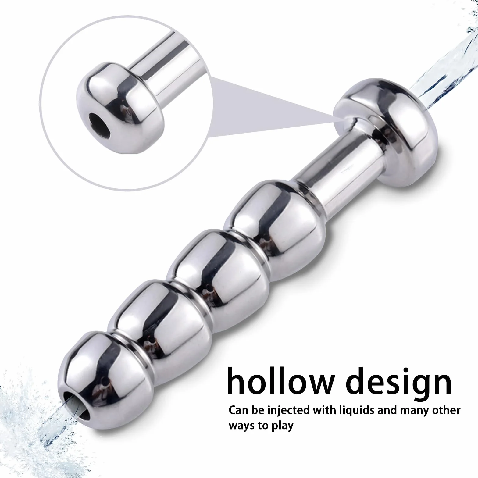 Set di Dilatatori Uretrali in Acciaio Inox, Pene Plug Perle per Massaggio Uretrale, Sonde Uretrali per Uomini (8mm-11mm)