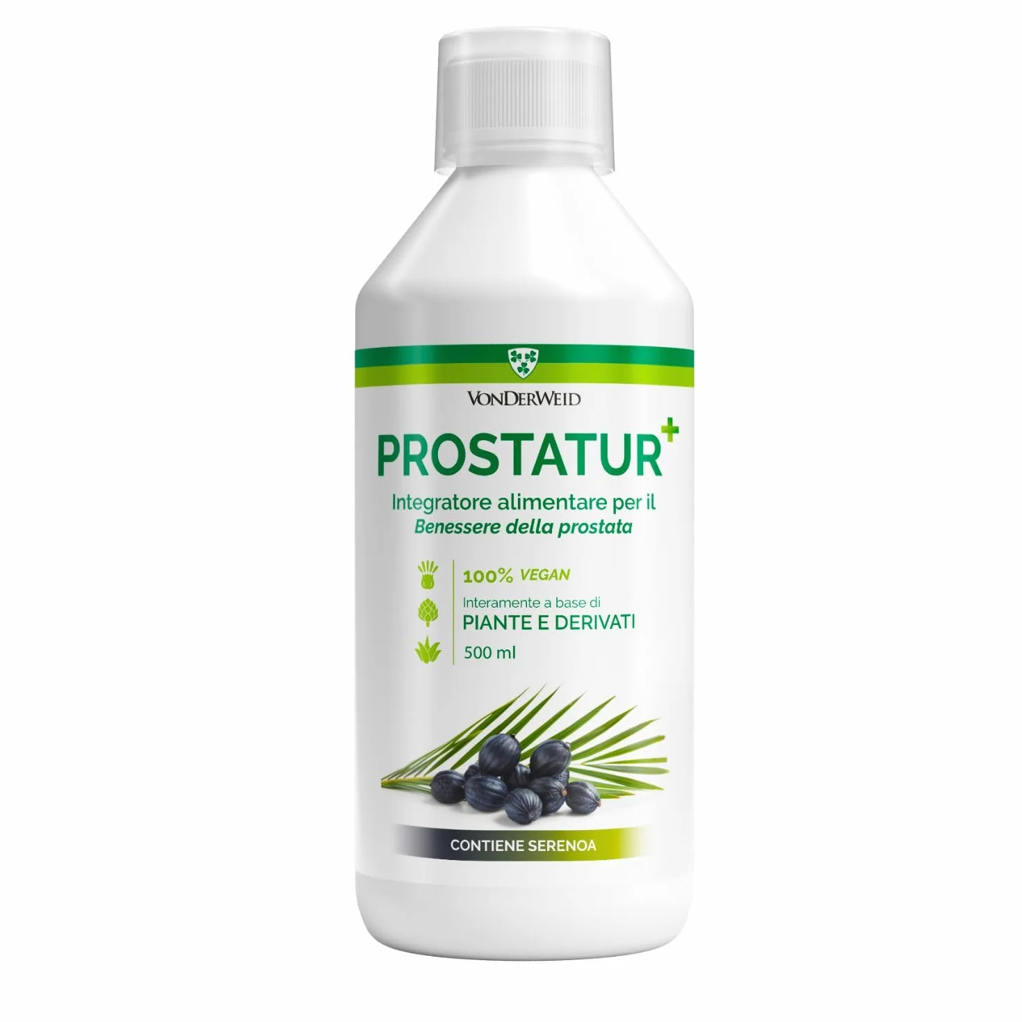 PROSTATUR+ Integratore Prostata Antinfiammatorio con Serenoa Repens, Pygeum Africanum, Epilobio, Ortica, Aloe, Zinco e Vitamina D 500 ml