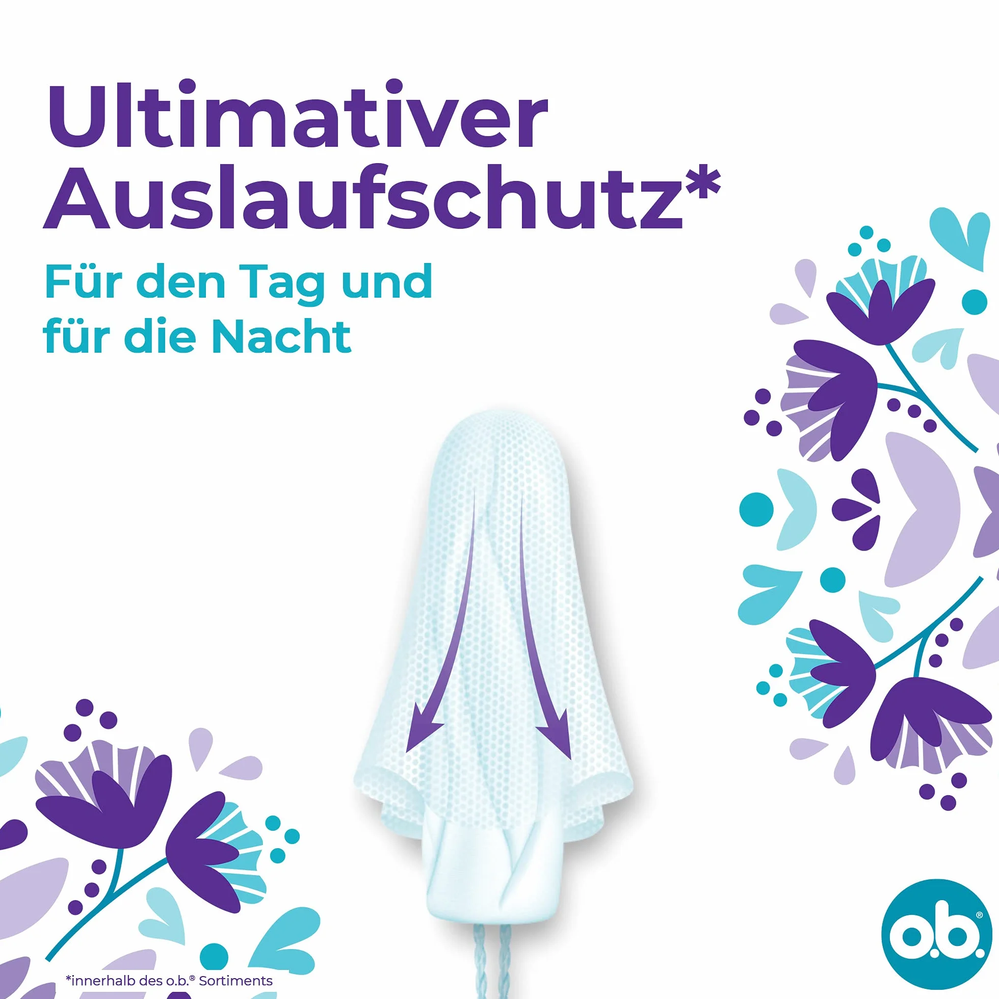 o.b. ExtraProtect Normal Tamponi 56 Pezzi Protezione Fino al 100% Periodo Medio/Forte