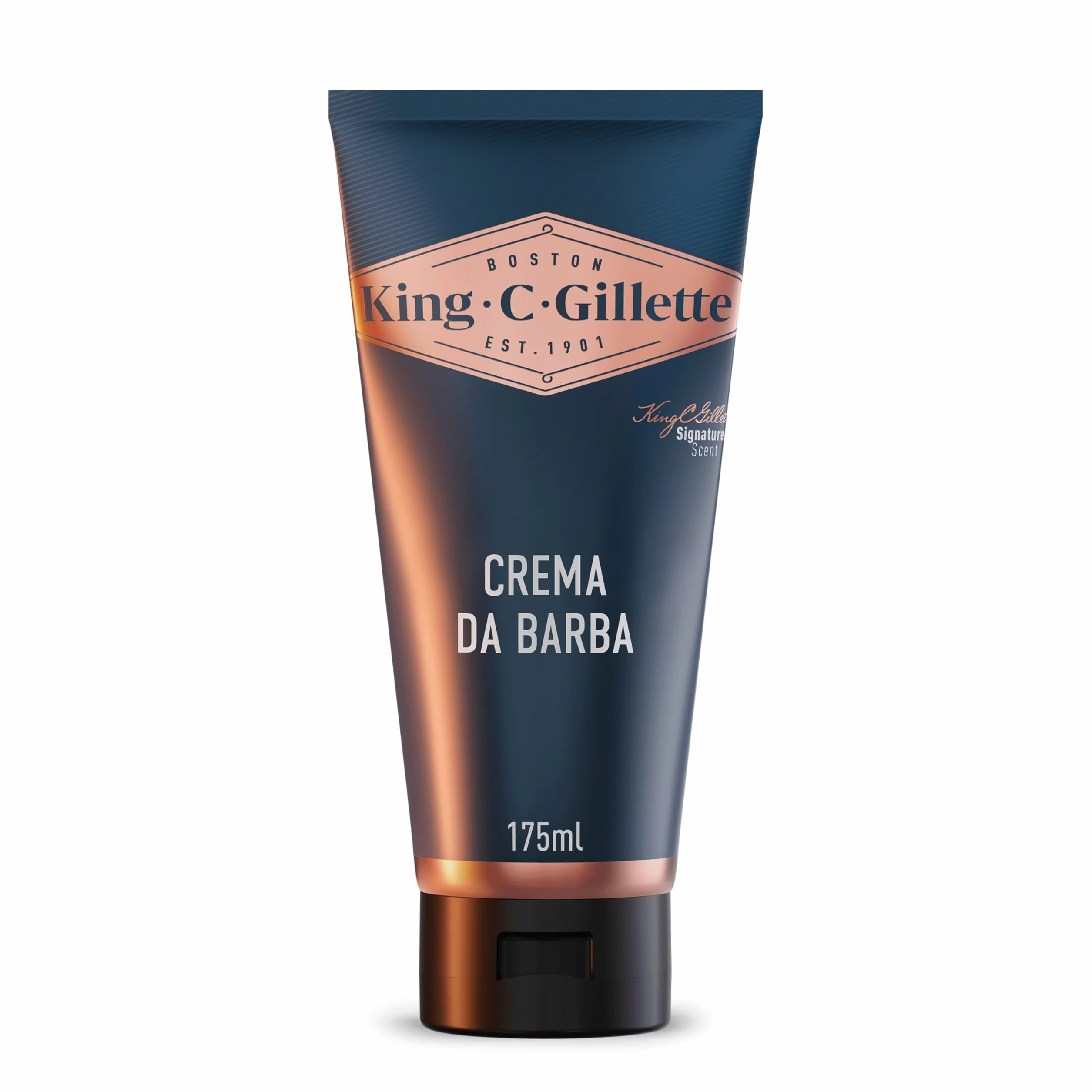 King C. Gillette Crema da Barba Originale 175ml Uomo Idratante Pelli Sensibili