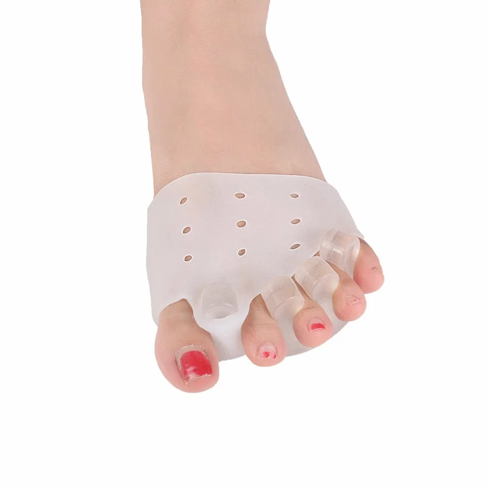 Zehenspreizer Silikon Gel Zehen Separator Set Hallux Korrektur für Frauen Männer 2 Paar