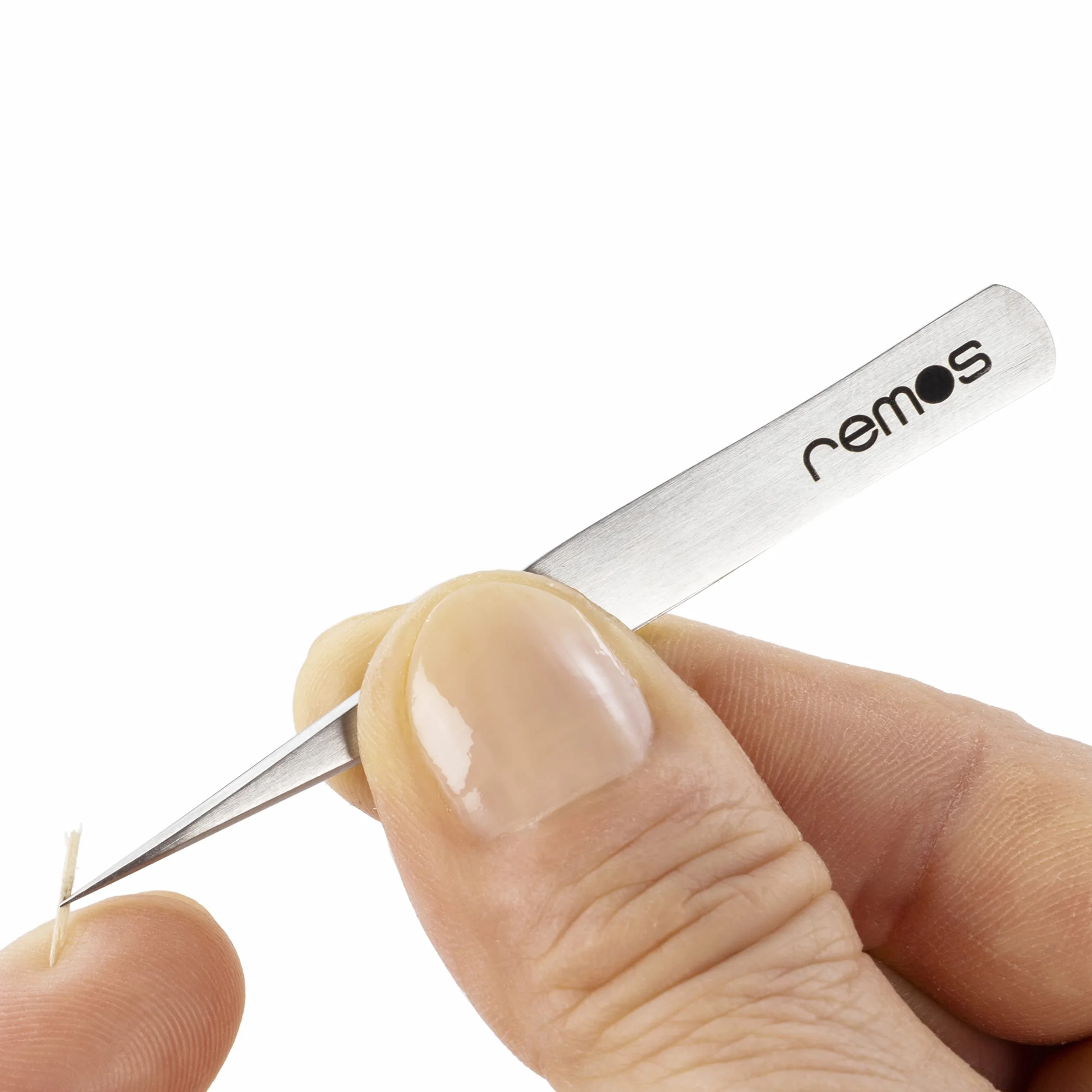 REMOS Mini Pinzetta per schegge in acciaio inox - punta fine - 6 cm
