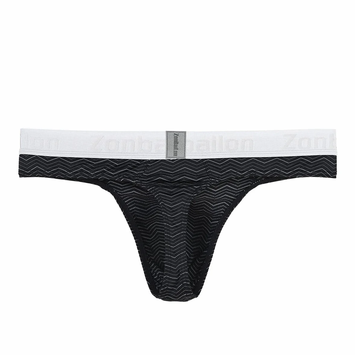 Tanga da uomo con perizoma, sacco grande, bianco, nero