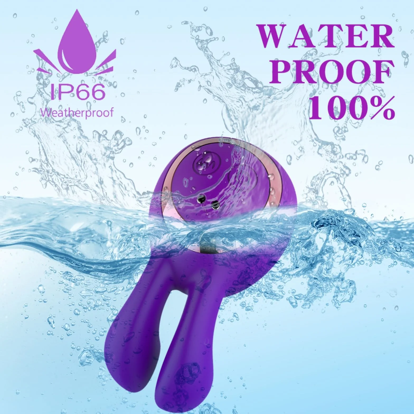 vibratore Vibratore per coniglio G Spot Clitoride 8 modalità di vibrazione Coniglietto vibrante Giocattoli sessuali per adulti Per Coppia di donne (Viola, Cina)