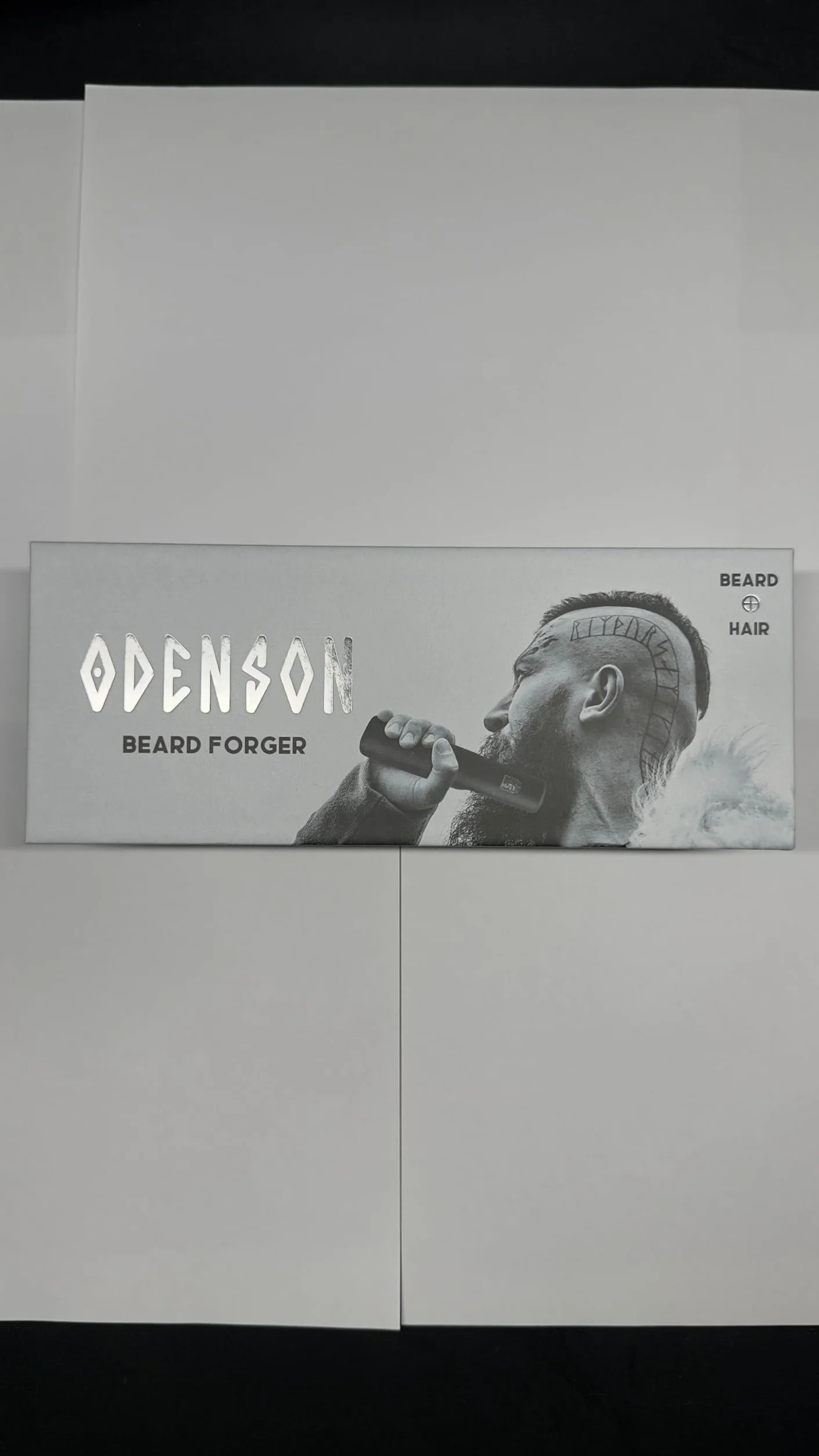 Odenson Beard Forger - Spazzola e piastra riscaldata a batteria per barba e capelli