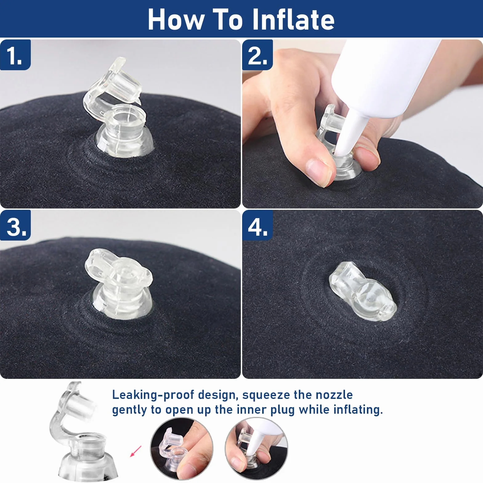 Sesso Cuscino Gonfiabile Dildo Mount Giocattoli Coppie Punto G Blu
