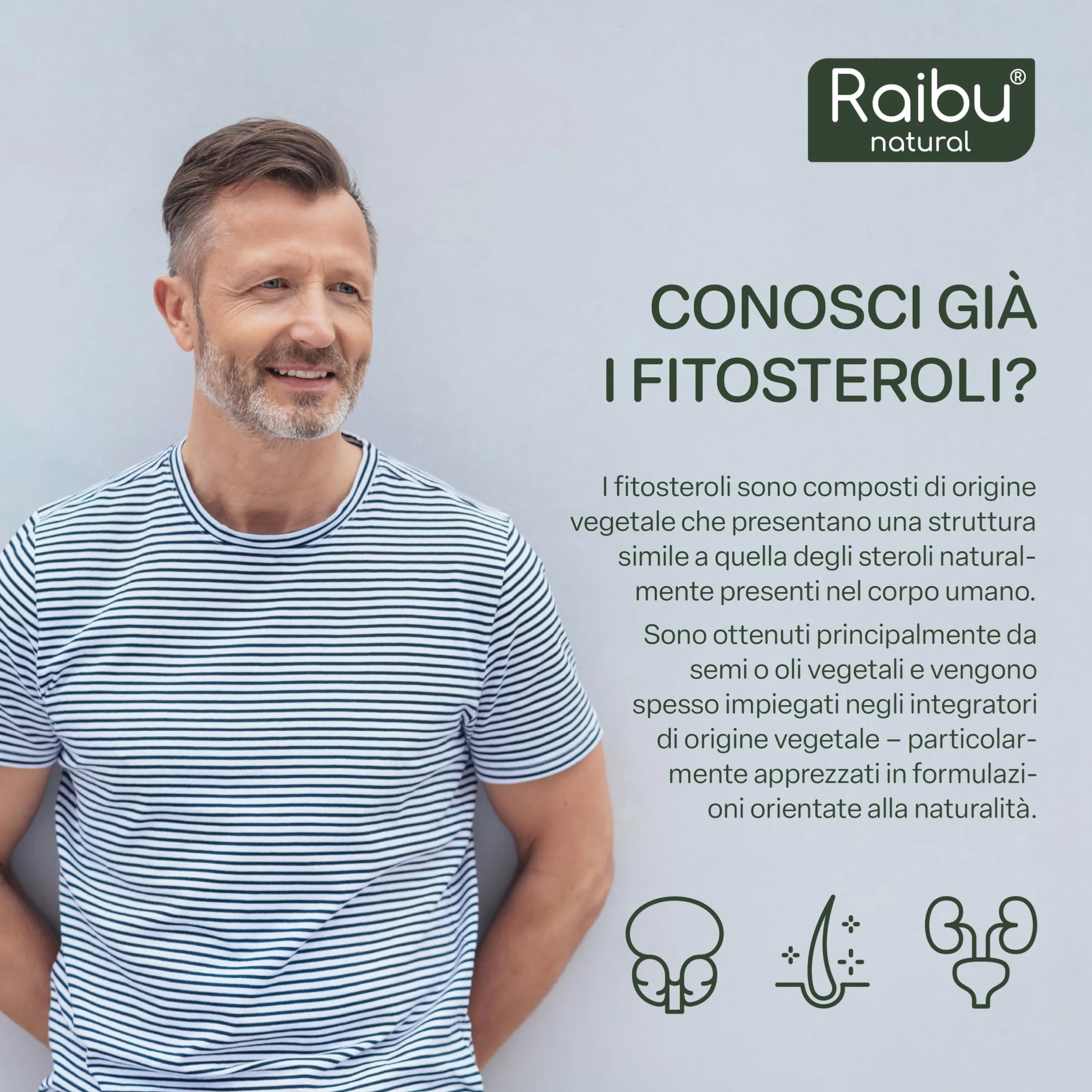 Raibu Serenoa Repens 1100 mg Integratore Prostata Uomo, Estratto 20:1 Saw Palmetto con Semi di Zucca, 120 Capsule Vegane