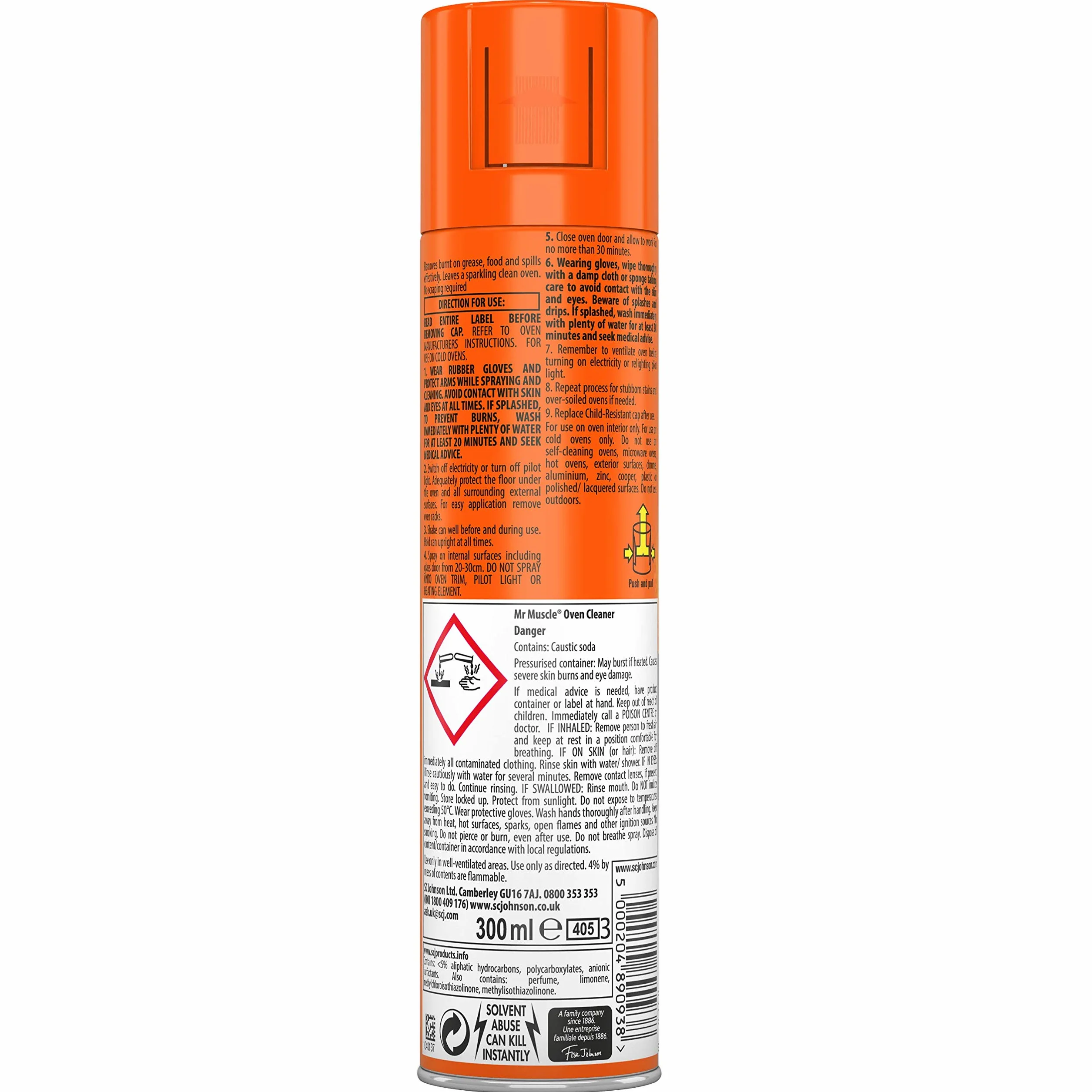 Mr muscle oven cleaner