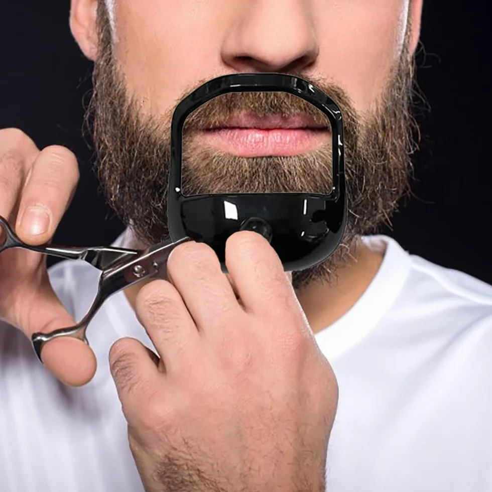5 Pezzi modelli da barba per pizzetto Pizzetto Trimmer Modello Modello per Lo Styling Della Barba per il Taglio Simmetrico Della Barba da Uomo