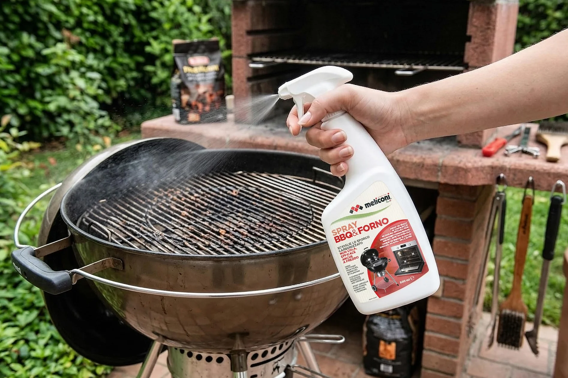 Meliconi Spray Forno e BBQ 500 ml Detergente Sgrassante Schiumogeno