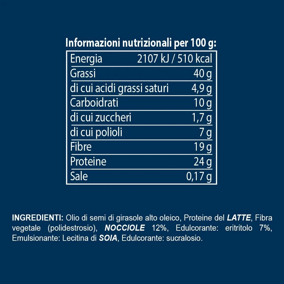 EUROSUP CHOCOTEIN KETO - 250 g - Nocciola