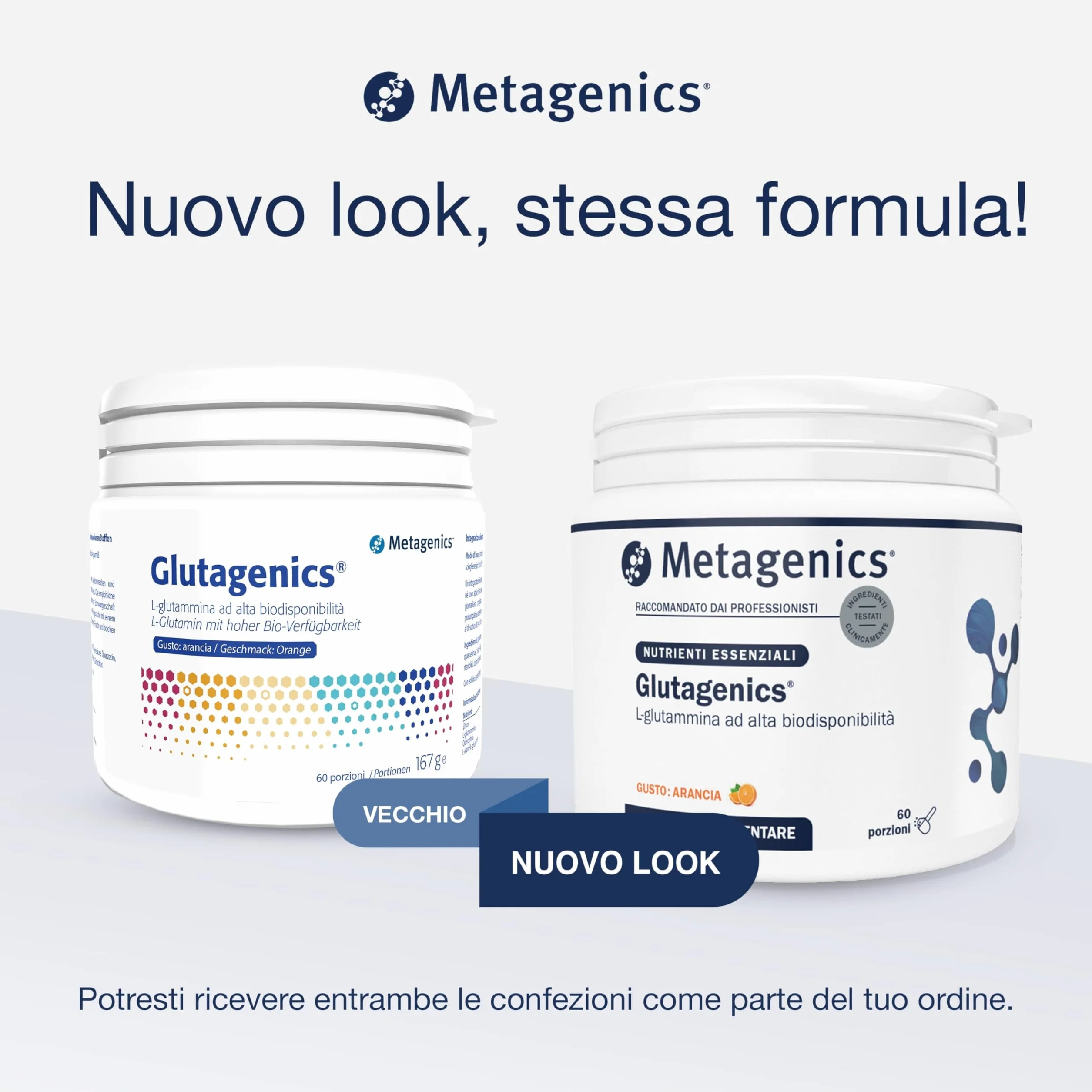 Metagenics Glutagenics ID - Fonte di L-Glutammina, Amminoacido Condizionatamente Essenziale - 60 Porzione