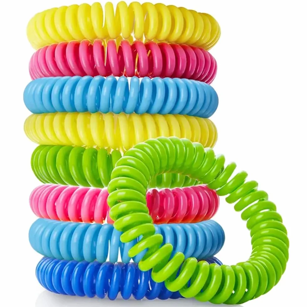 Braccialetti Antizanzare 10 Pezzi Repellenti Insetti Senza DEET Protezione 350 Ore