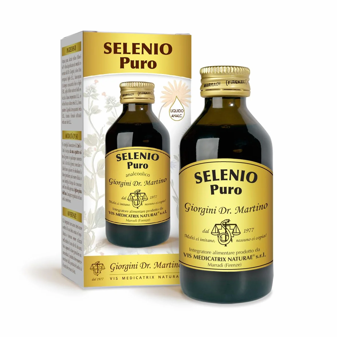 Integratore SELENIO PURO liquido analcolico - 100 ml (dosi per 100 giorni)