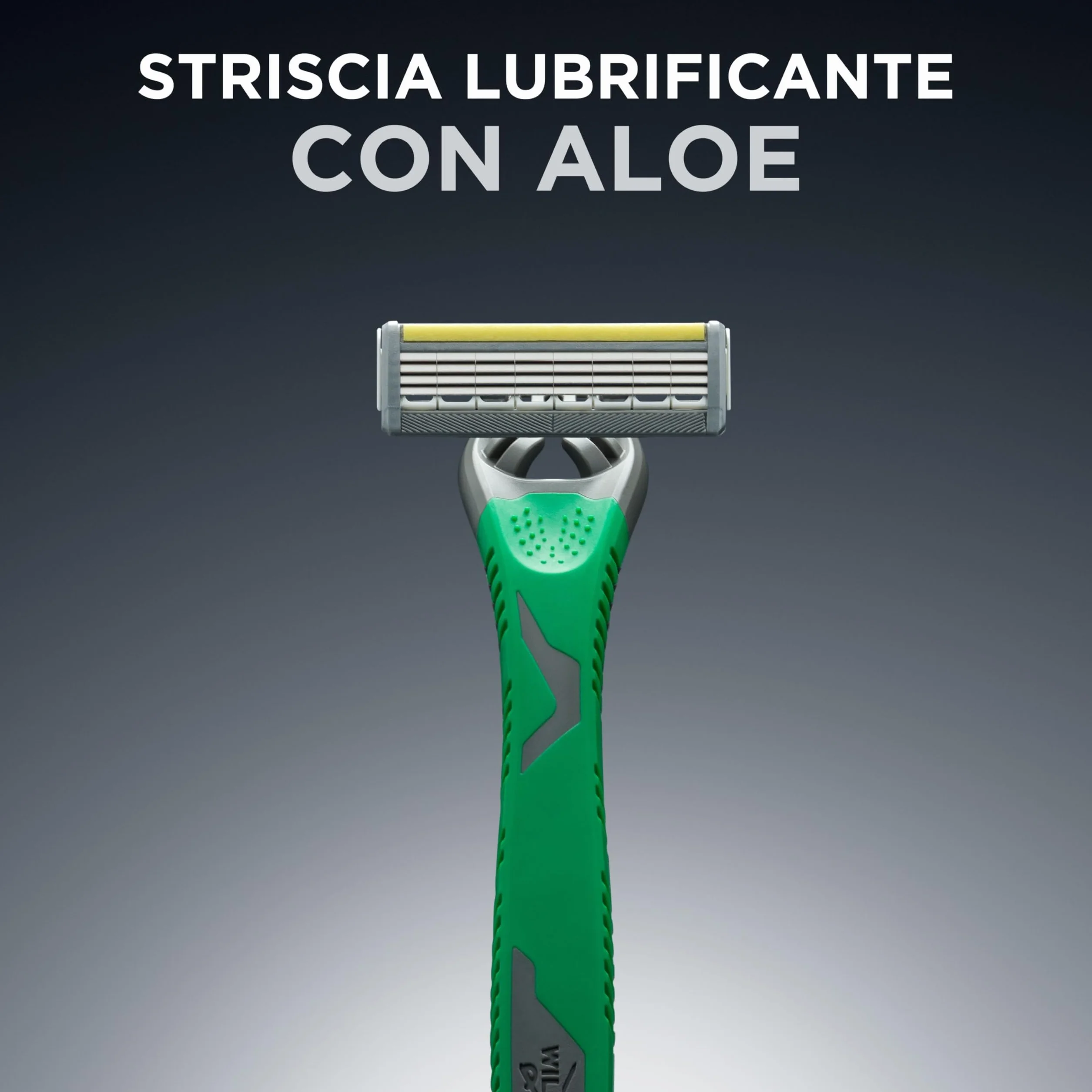 Wilkinson Sword - Quattro Essential 4 Sensitive - Rasoio Usa & Getta - Rasoio a 4 Lame per Uomo con Striscia Lubrificante con Aloe - Lame rivestite in Diamante - Confezione x3+1